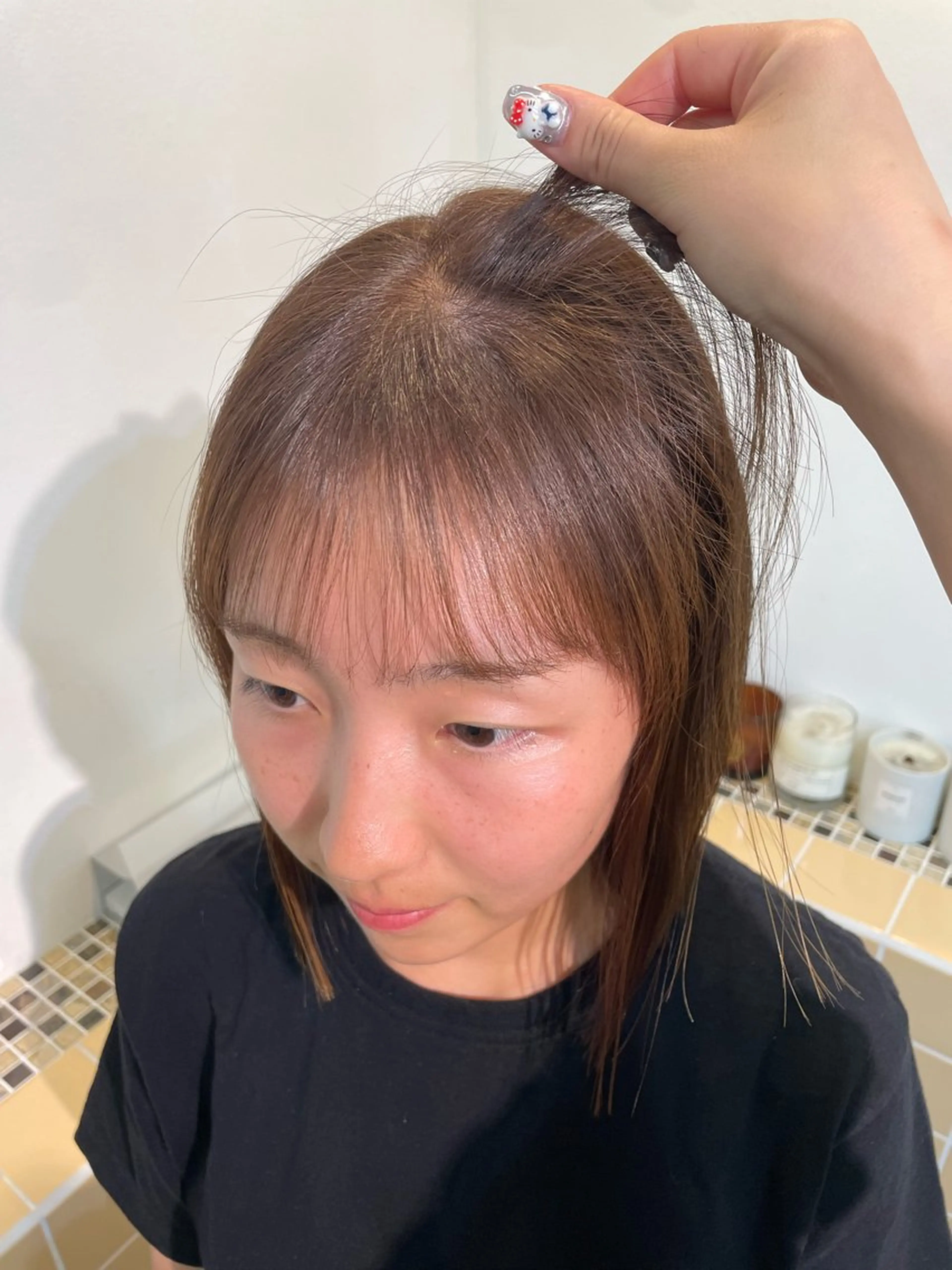 ミディアム カラー カット ヘアカラー トリートメント sakura🌸 レイヤー/韓国ヘアのヘアスタイル