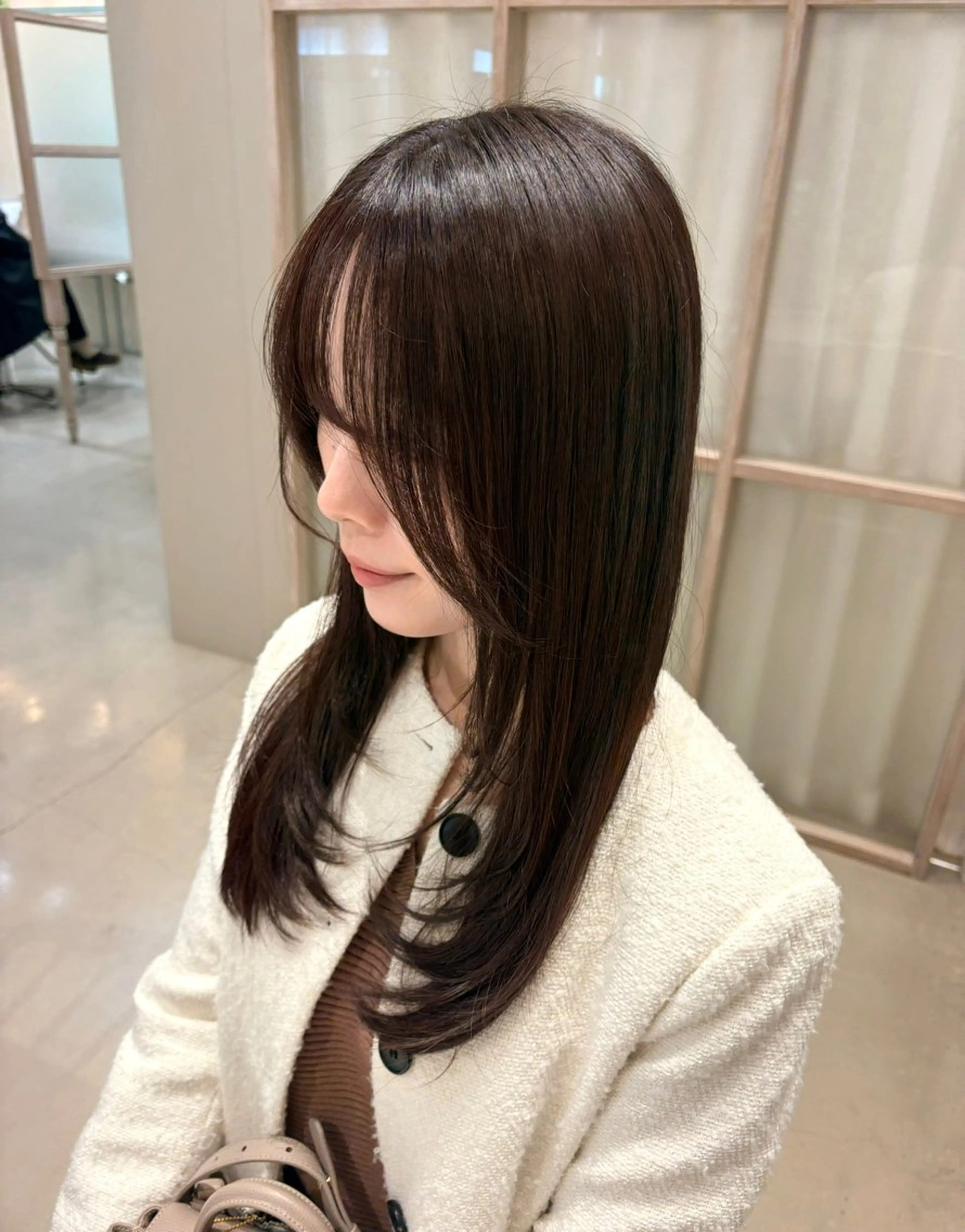 ロング カラー カット ヘアカラー トリートメント つちだ ゆうひ / 暗髪カラー⟡.·のヘアスタイル