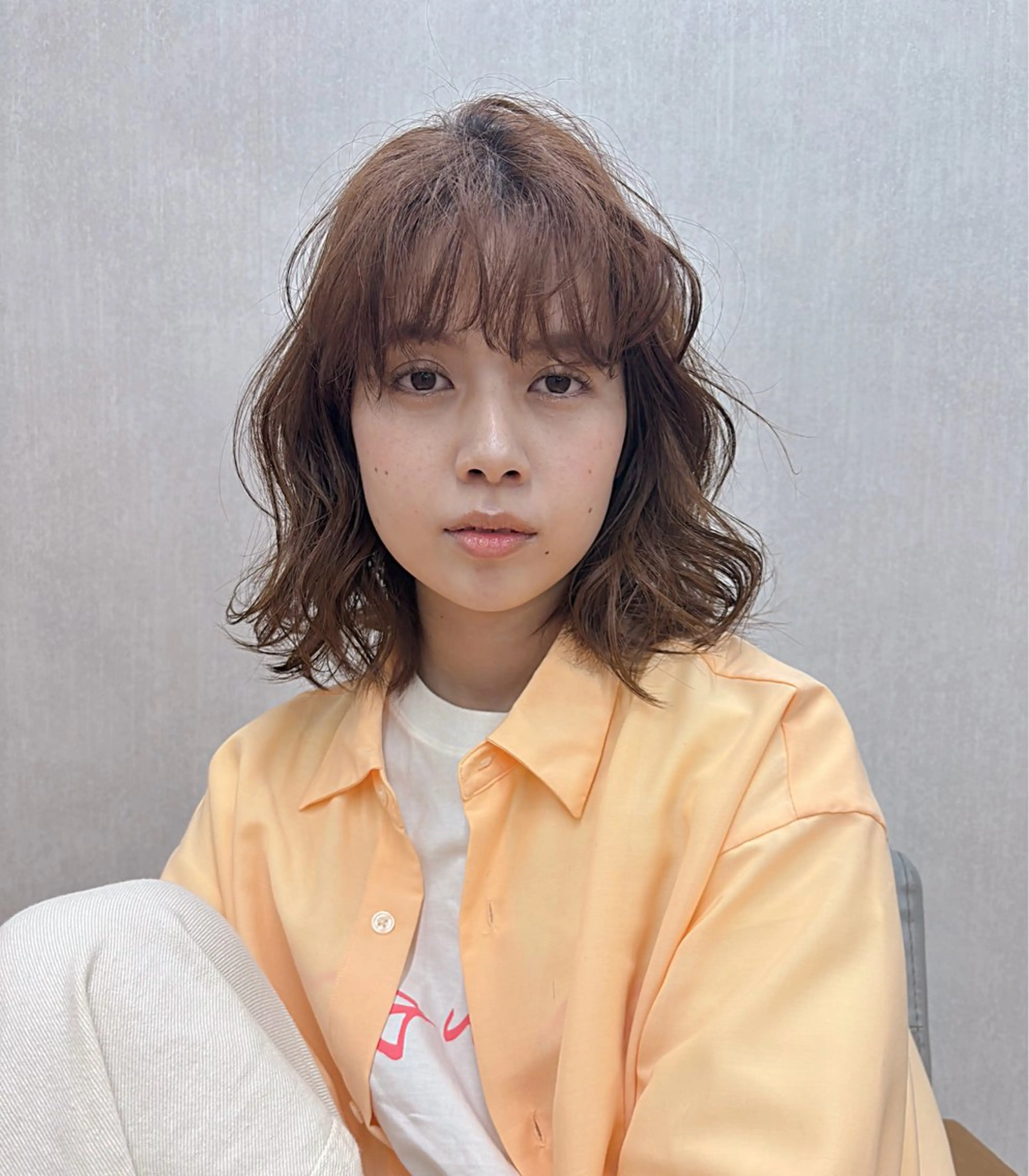 パーマ ニュアンスパーマ ボブ/ミディアム 親しみやすさ/さくらのヘアスタイル