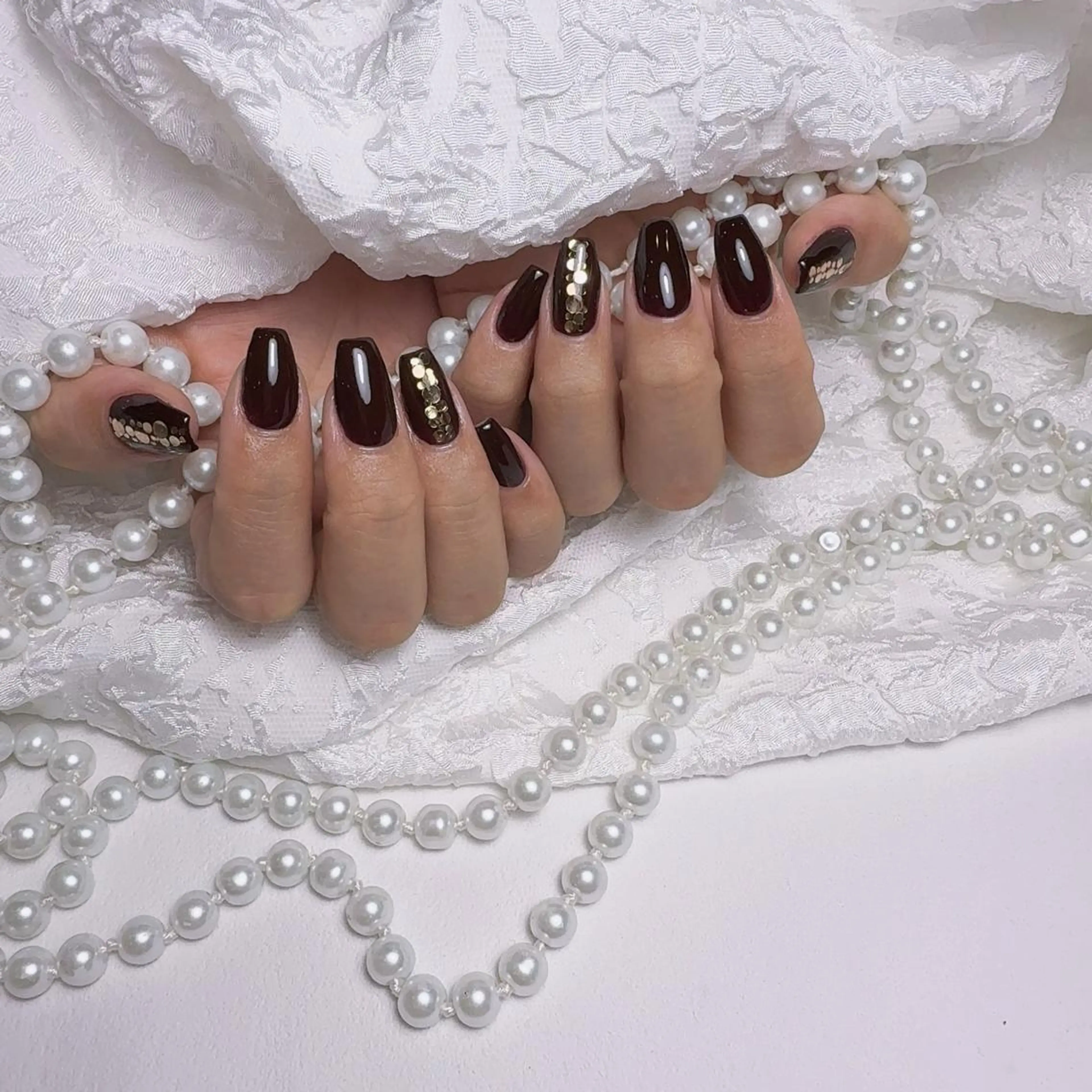 ネイル アートネイル フラッシュネイル フレンチネイル ジェルネイル ガラスフレンチ M2 BEAUTY ネイル　サロンのネイルデザイン