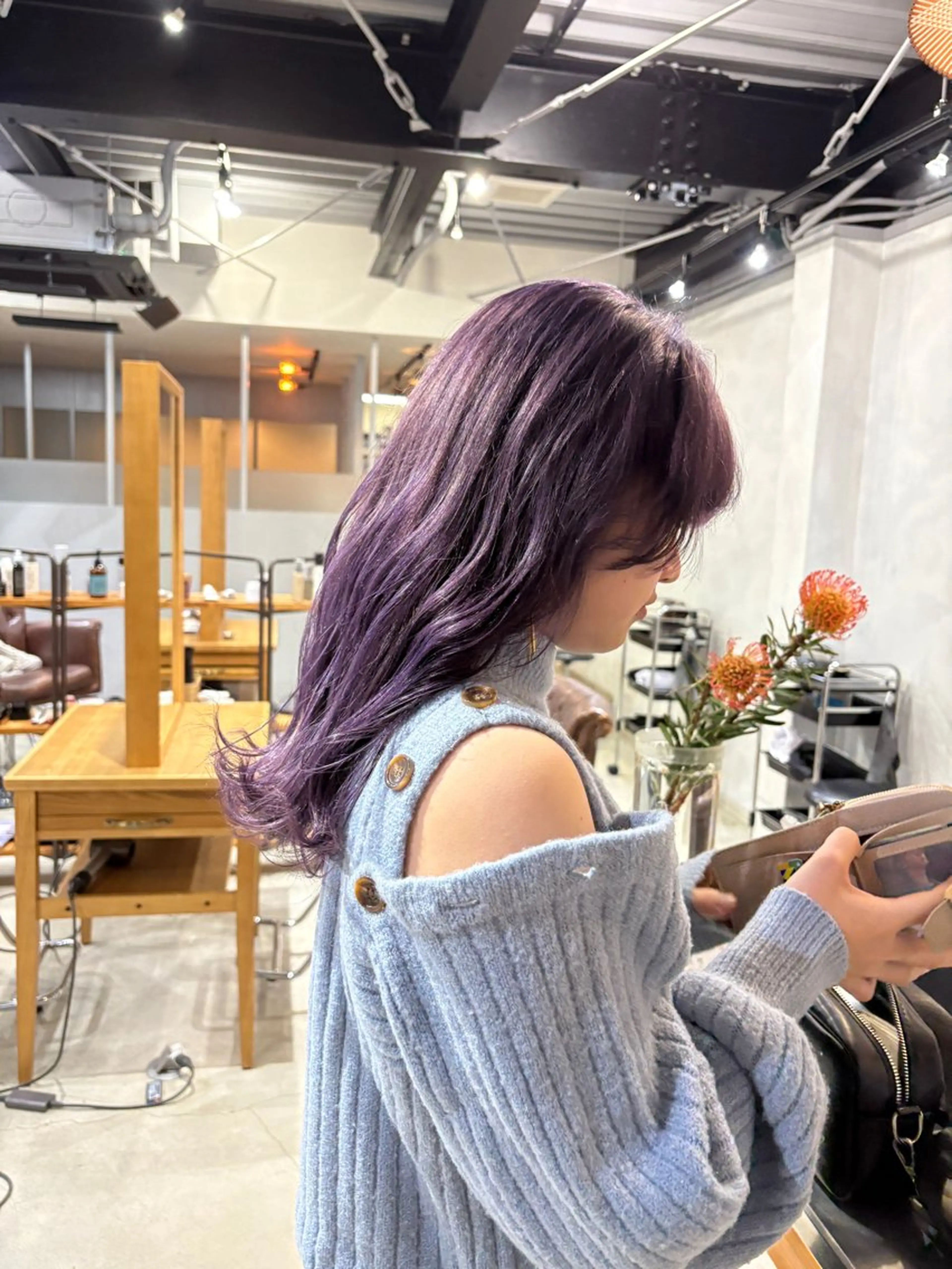 セミロング ヘアカラー トリートメント 京都/カラー/松野 翔のヘアスタイル