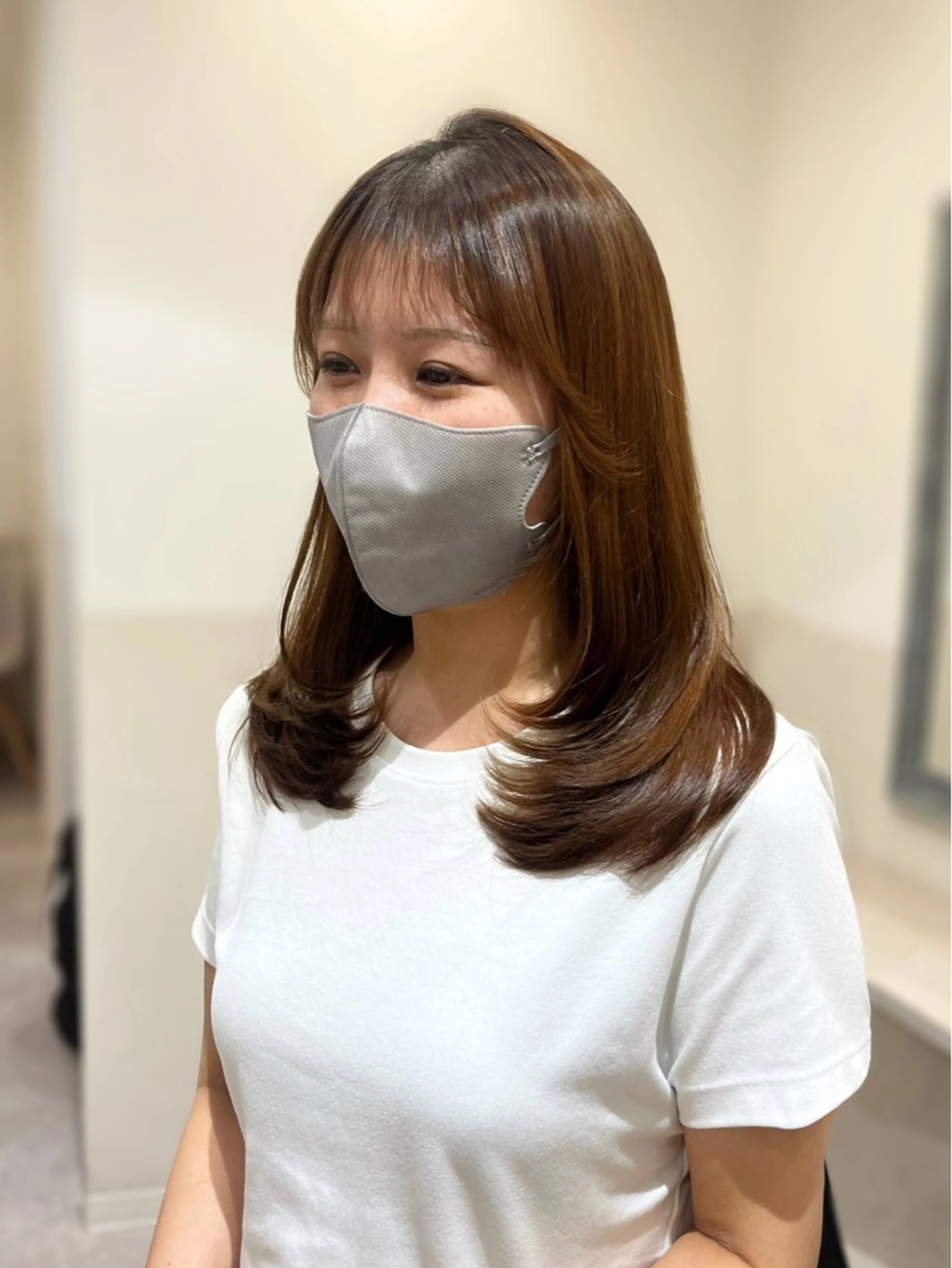 ミディアム カット Nerine 北千住所属・堤　葵生/韓国ヘア/ 透明感カラーのヘアスタイル