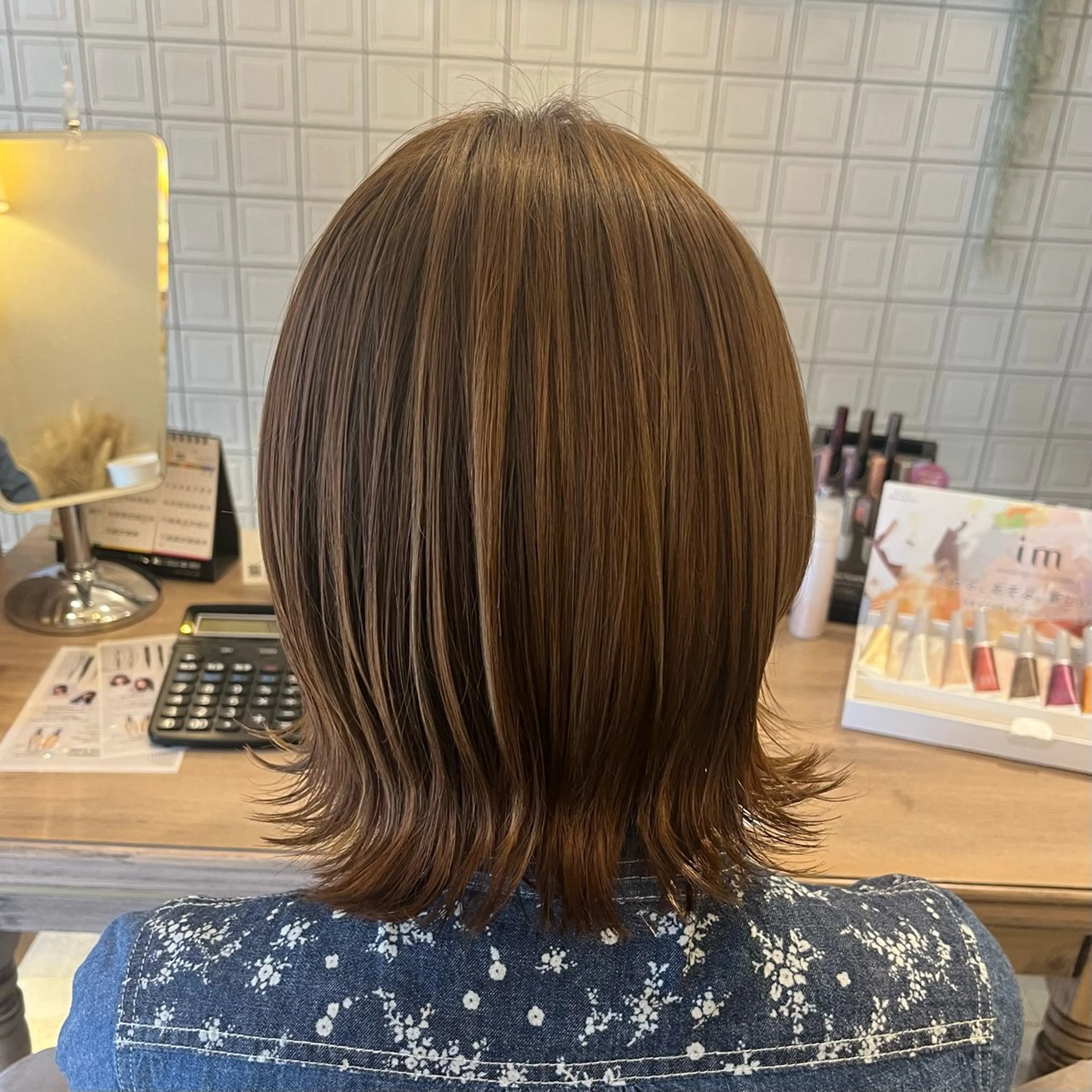 ミディアム カット トリートメント Uo/似合わせパーマ /髪質改善/四条烏丸のヘアスタイル