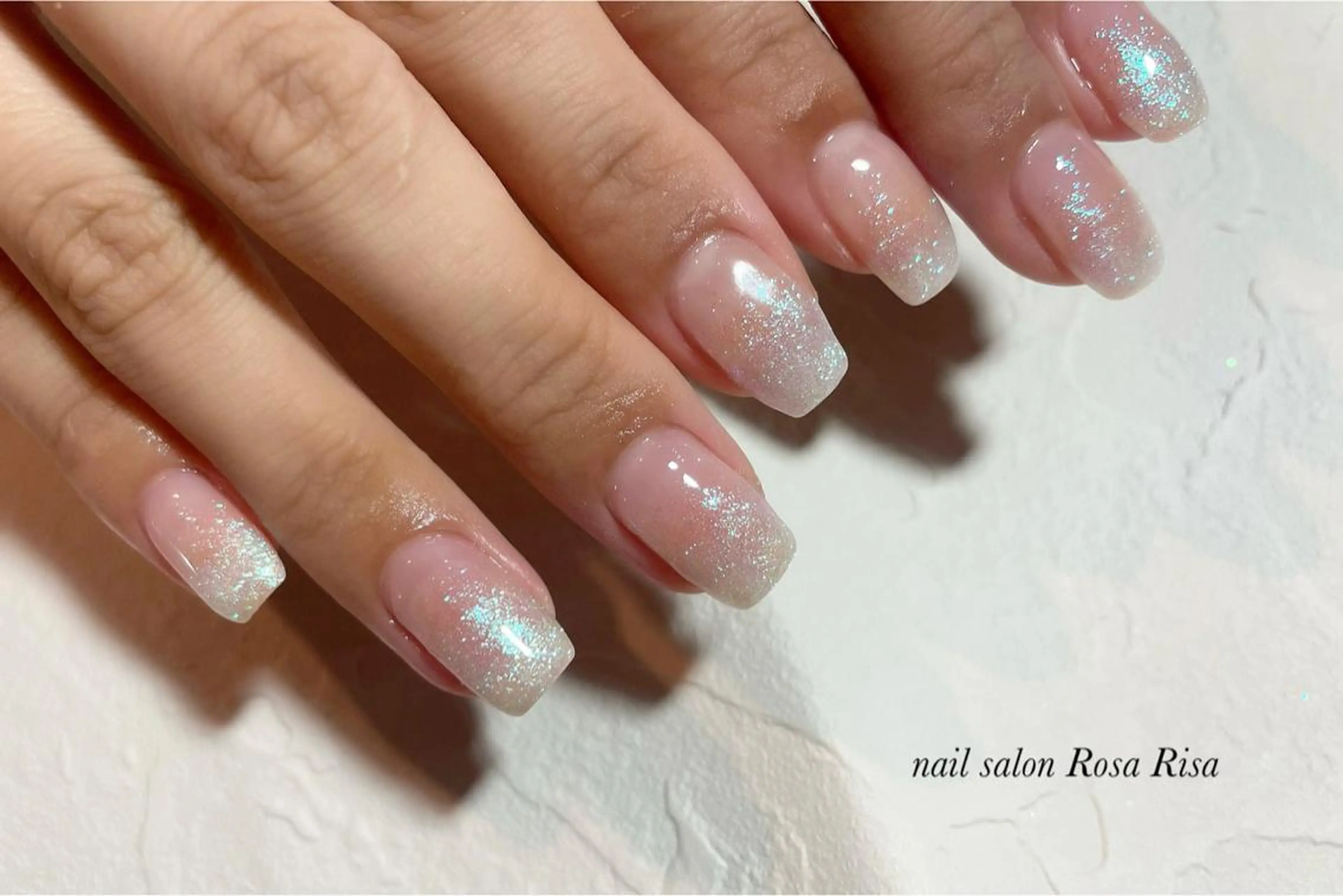 【新規】オフ込み ジェルネイル ラメグラデーションネイルの写真