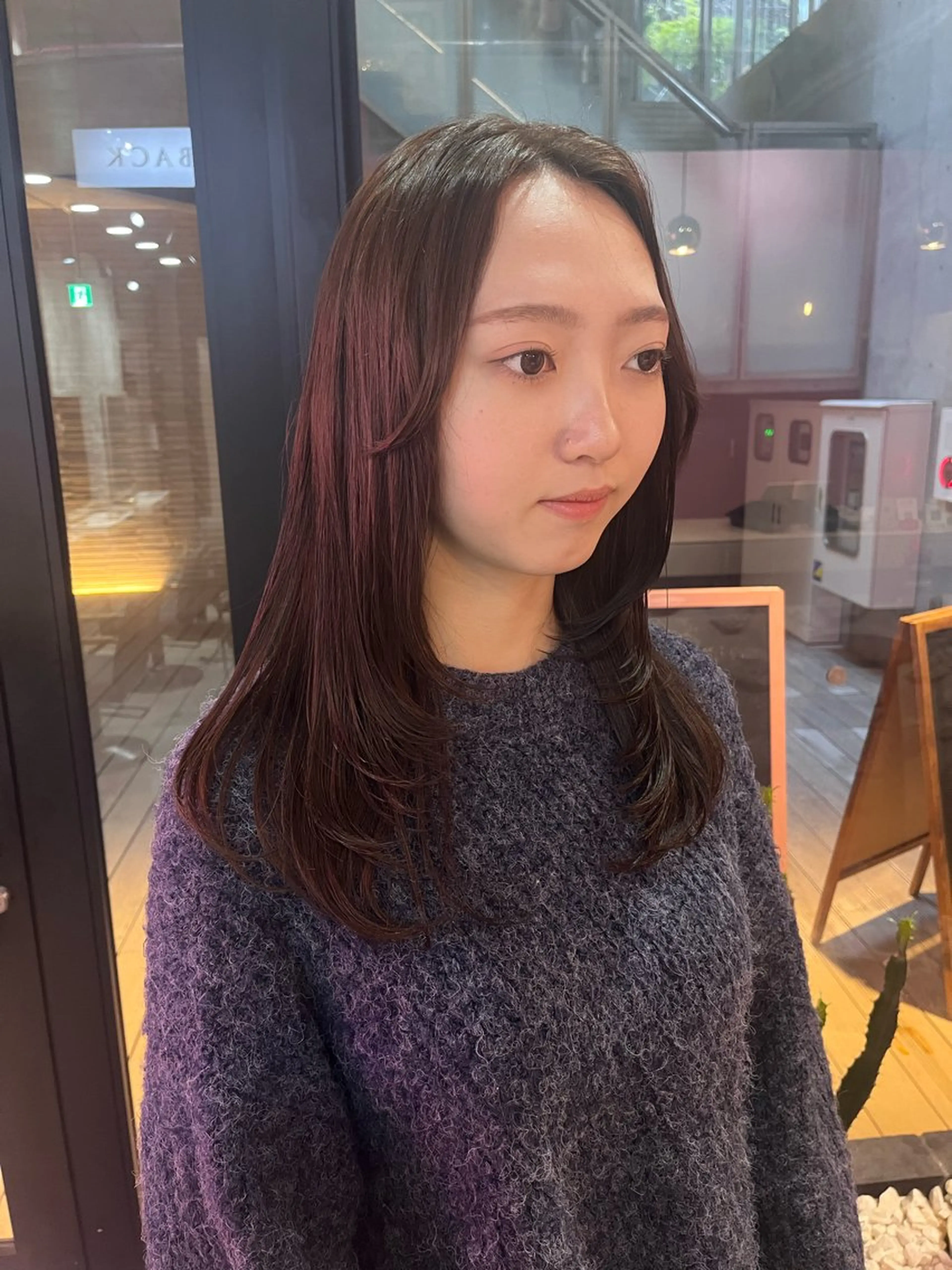 セミロング カラー 艶感透明感カラー🤍 hinaのヘアスタイル