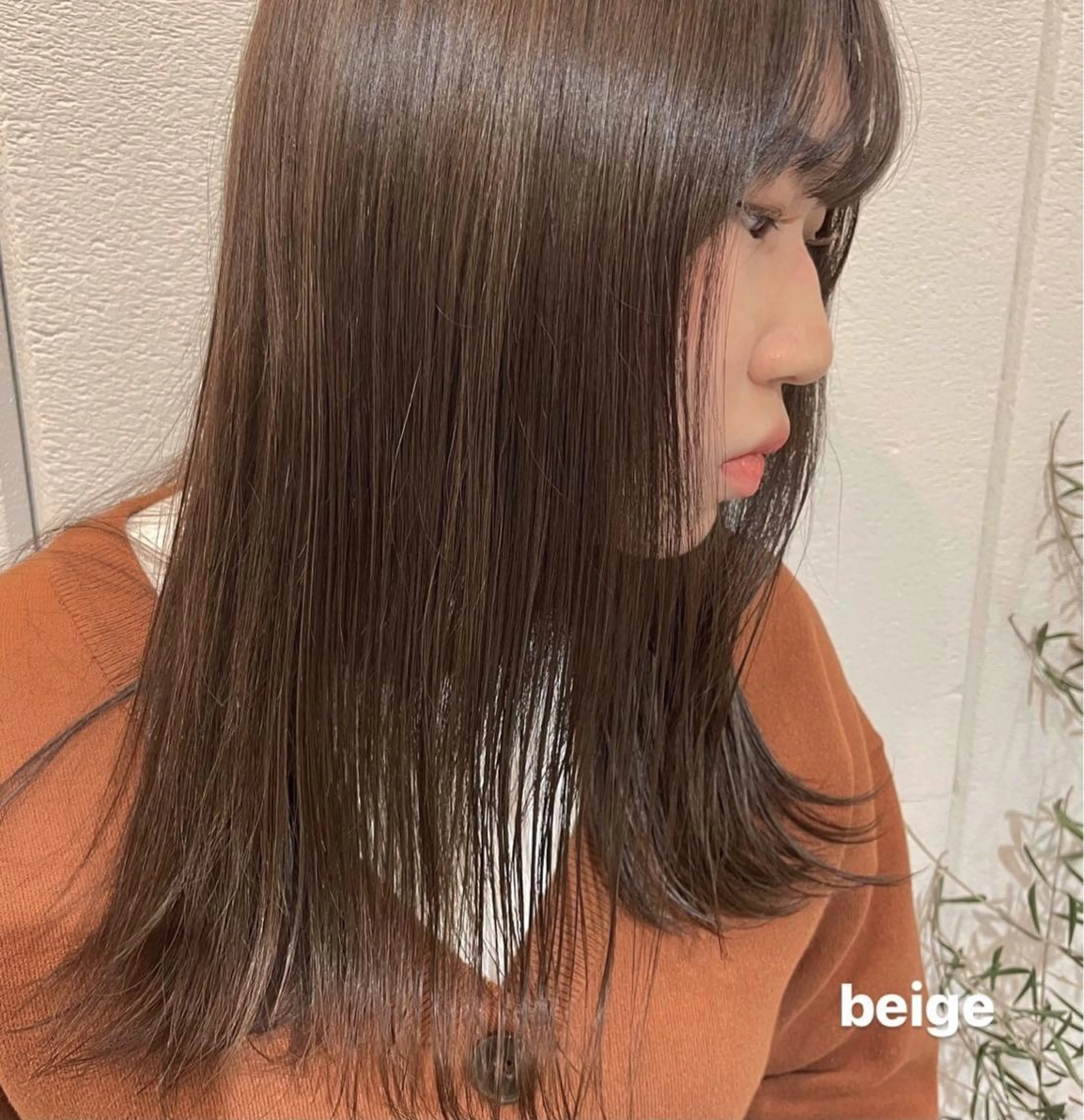 ロング カラー レイヤー　べージュ 白石研太のヘアスタイル