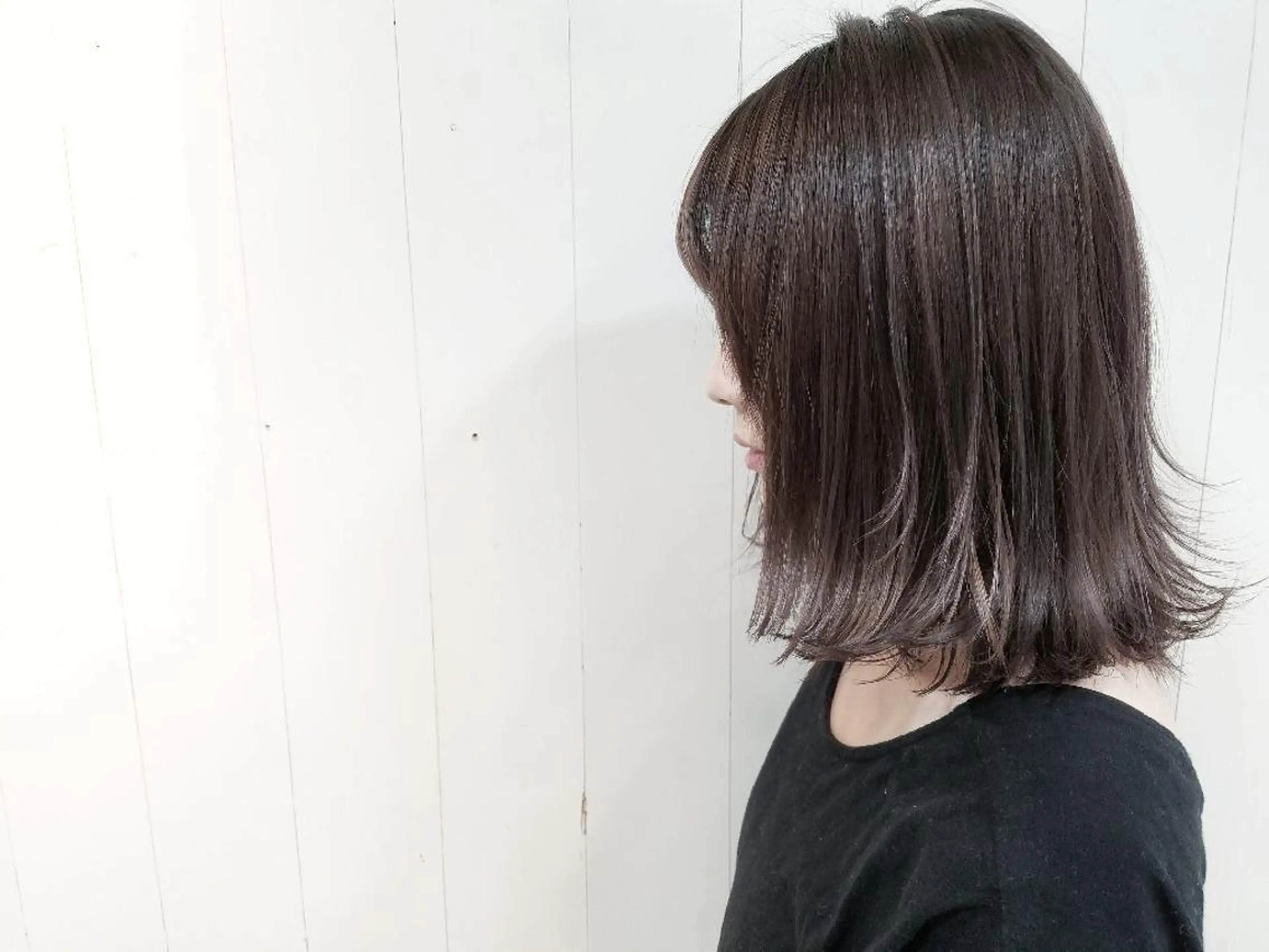 ミディアム カラー グレージュ ハイライトカラー ハイライト imai /カット/パーマのヘアスタイル