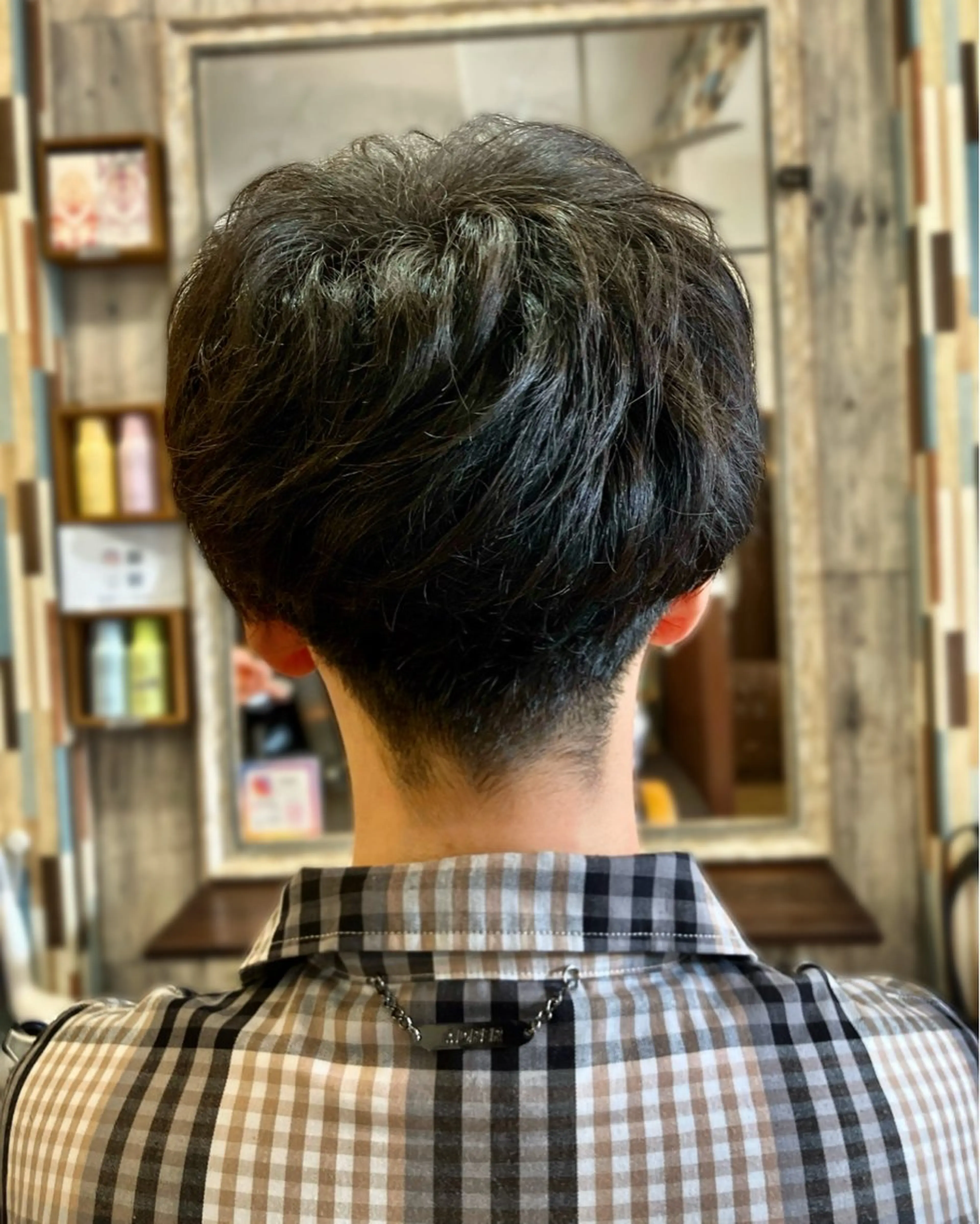 ショート メンズ マッシュ くせ毛 メンズサロンテラス所属・テラス 佐藤のヘアスタイル