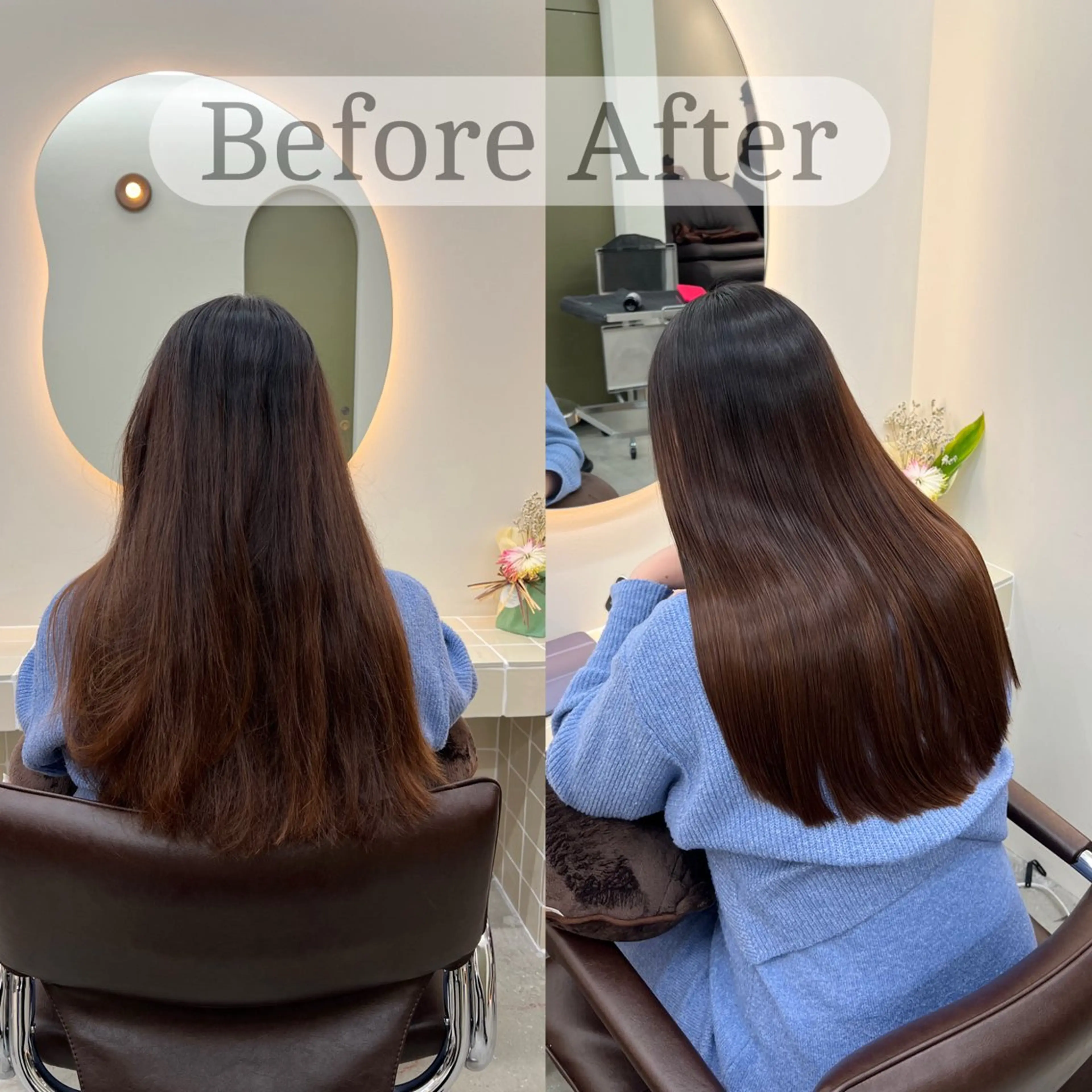 【髪質改善人気No1】🔥満足度120%🔥カット＋美髪縮毛矯正(ストレートパーマ)➕1stepトリートメントの写真