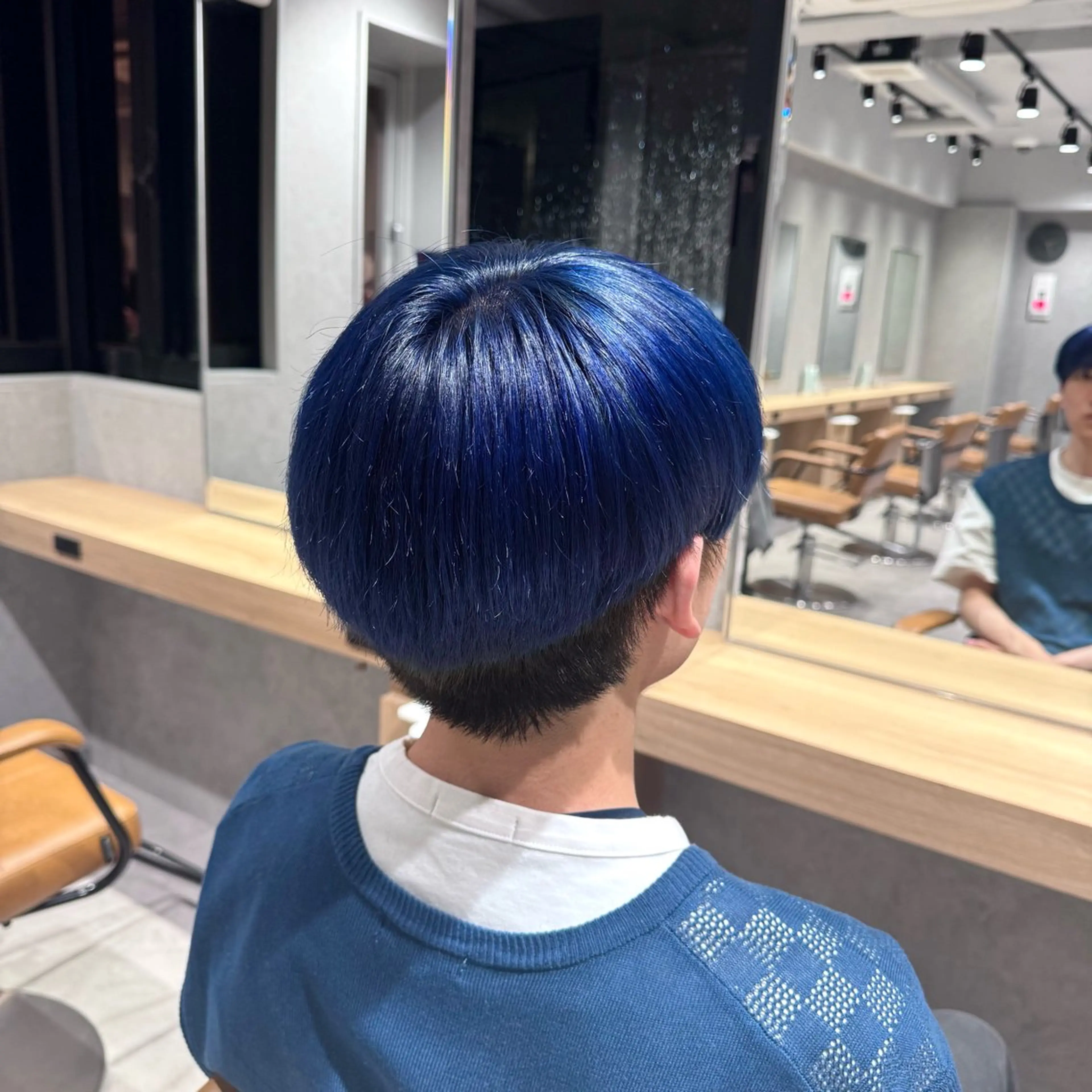 カラー メンズ ブルーカラー ネイビーカラー ヘアカラー トリートメント PELE SAKAE /Sayakaのヘアスタイル