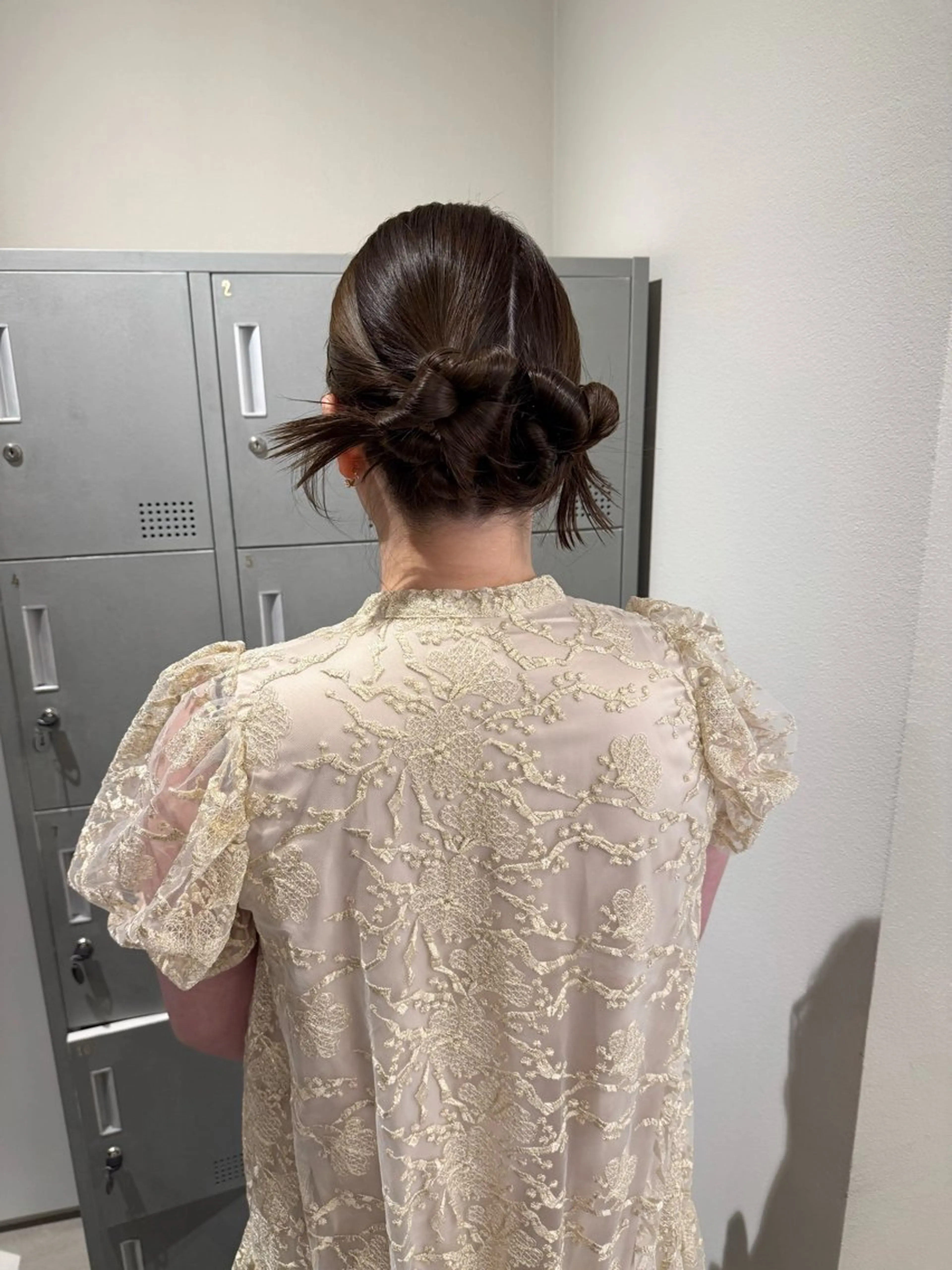 セミロング ヘアアレンジ ヘアセット ブリーチ/アレンジ 天満/chihiroのヘアスタイル