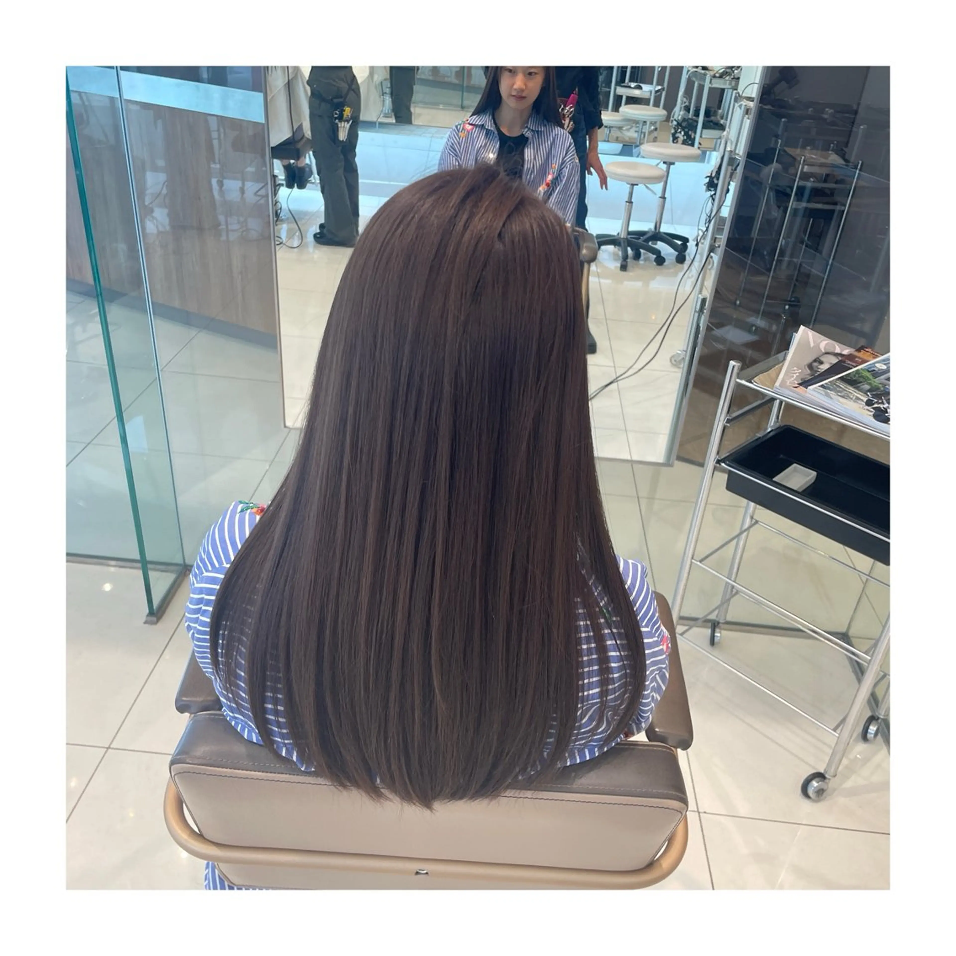 ロング カット 縮毛矯正 髪質改善🫧イチカワ アリサ🫧のヘアスタイル