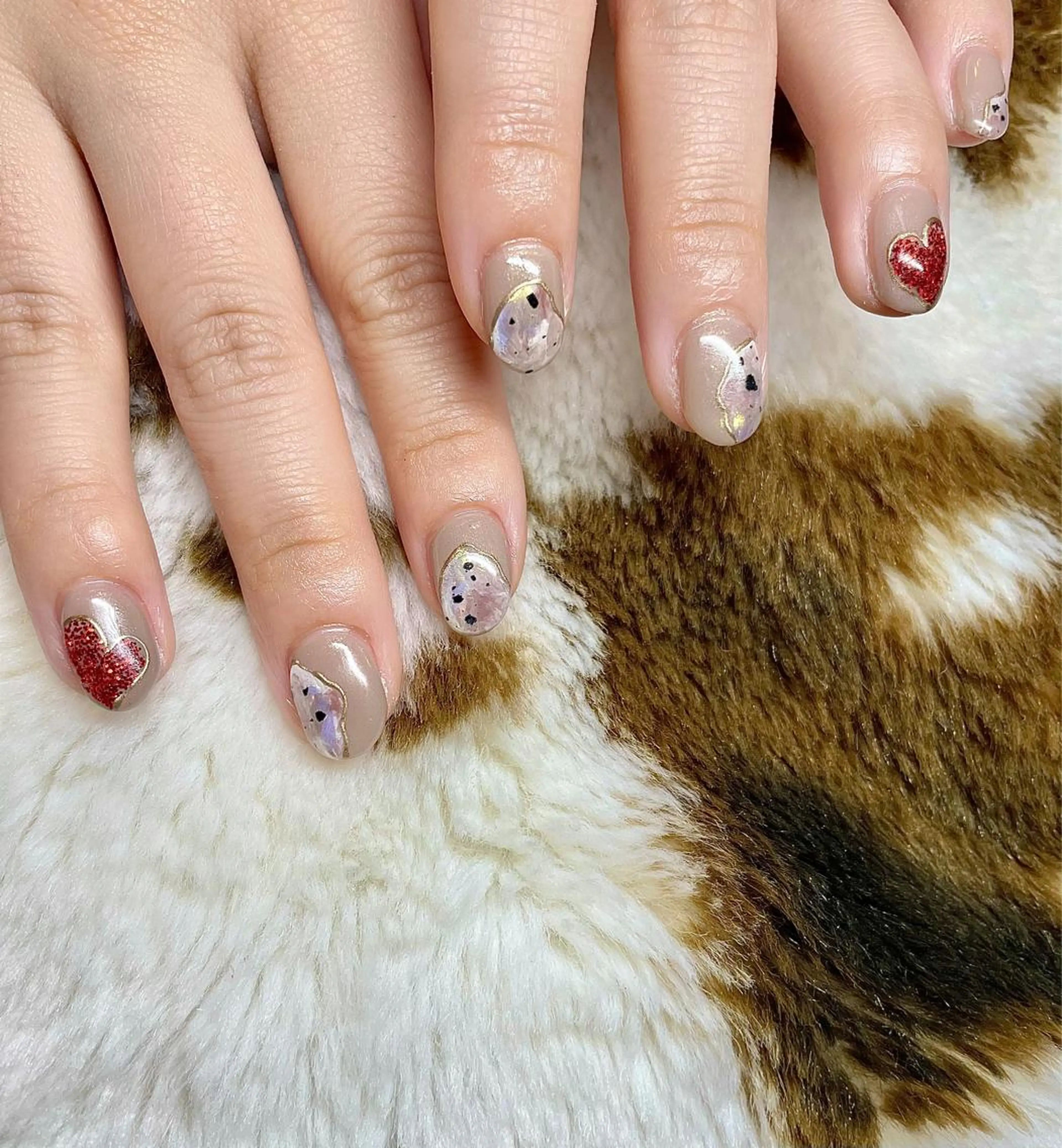 ショート カラー パーマ ヘアアレンジ メンズ キッズ ネイル マツエク・マツパ バレンタイン nail&eye Aoのマツエク・マツパデザイン