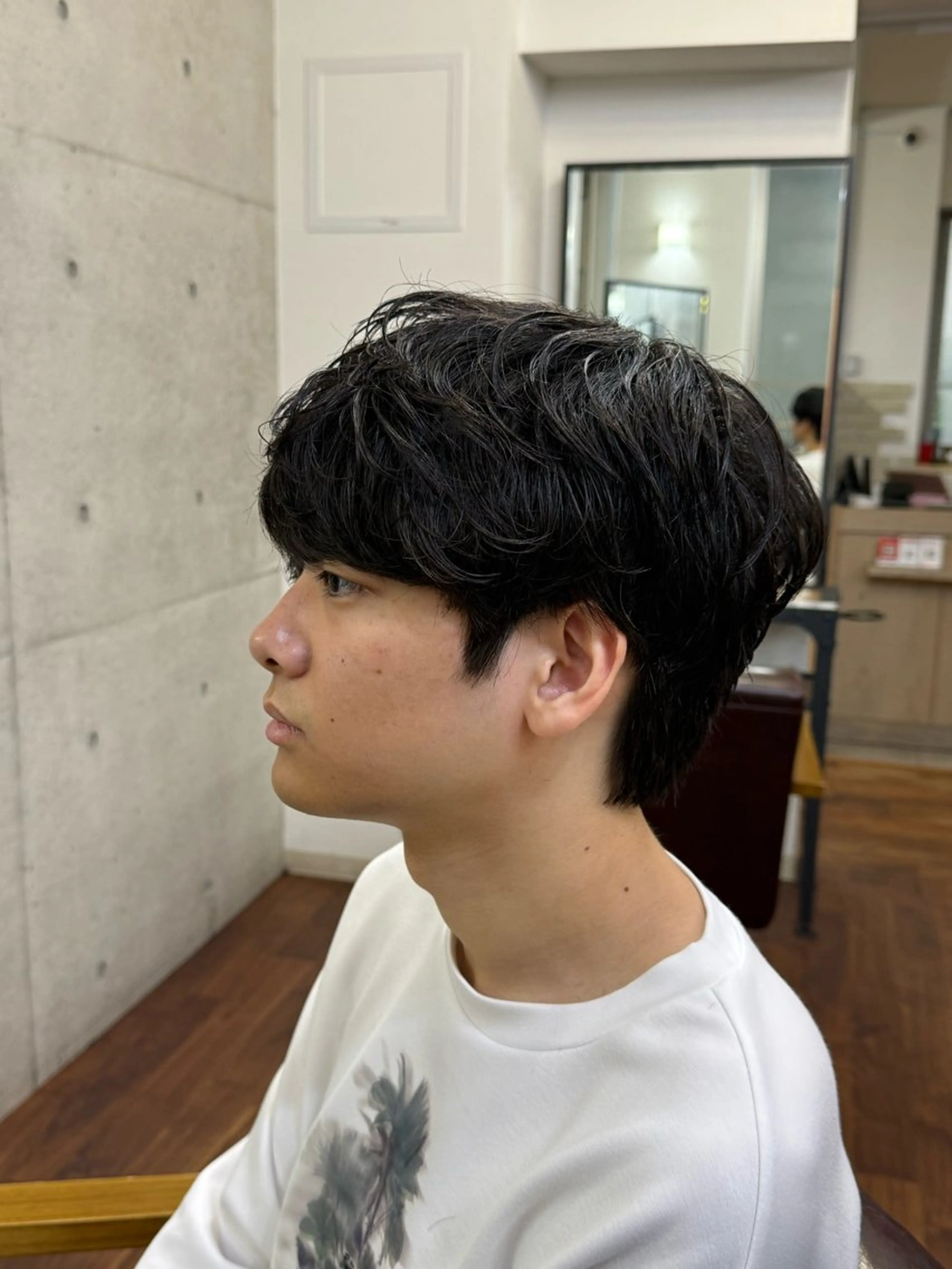 ショート パーマ メンズ メンズパーマ Yui/メンズカラー /シャドウパーマのヘアスタイル