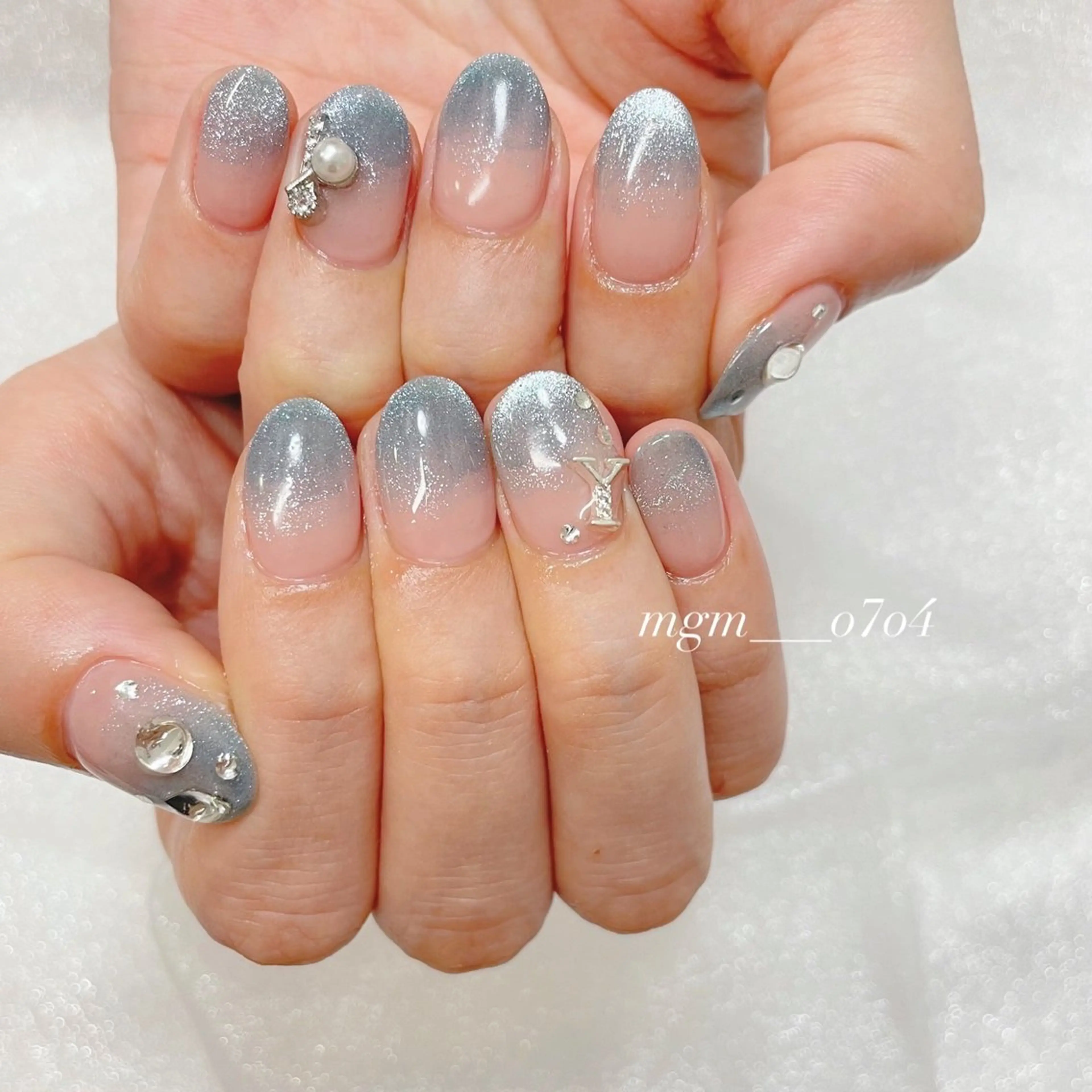 ネイル グラデーション マグネットネイル ハンドネイル ハンドケア MoON...❤︎ MeGuのネイルデザイン