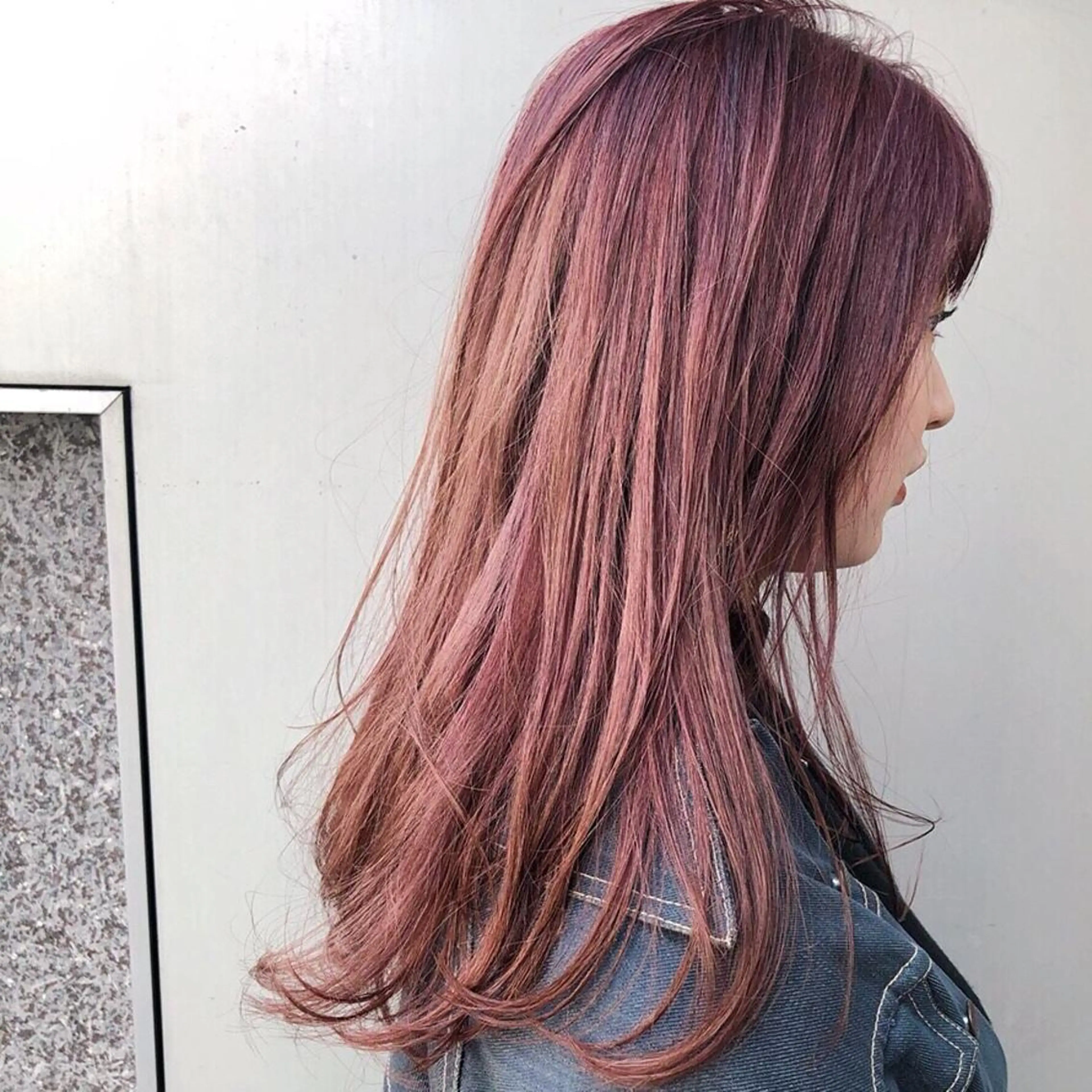 ロング カラー ブリーチ ピンクカラー ヘアカラー lar 立川南口所属・レイヤーボブ/ボブ 仲川和人のヘアスタイル