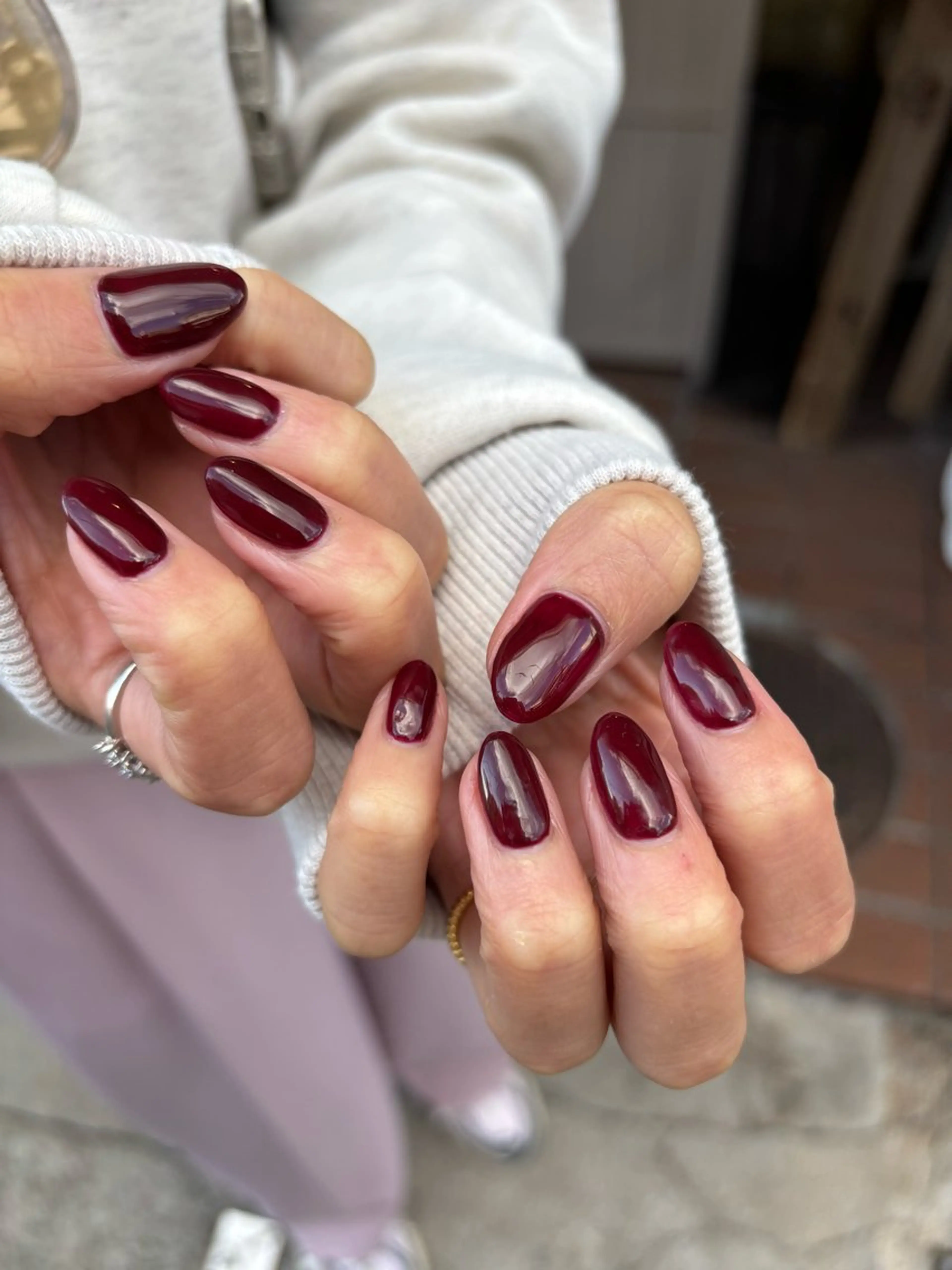 ネイル ボルドー ワンカラーネイル ハンドネイル Ballie/ Mizukiのネイルデザイン