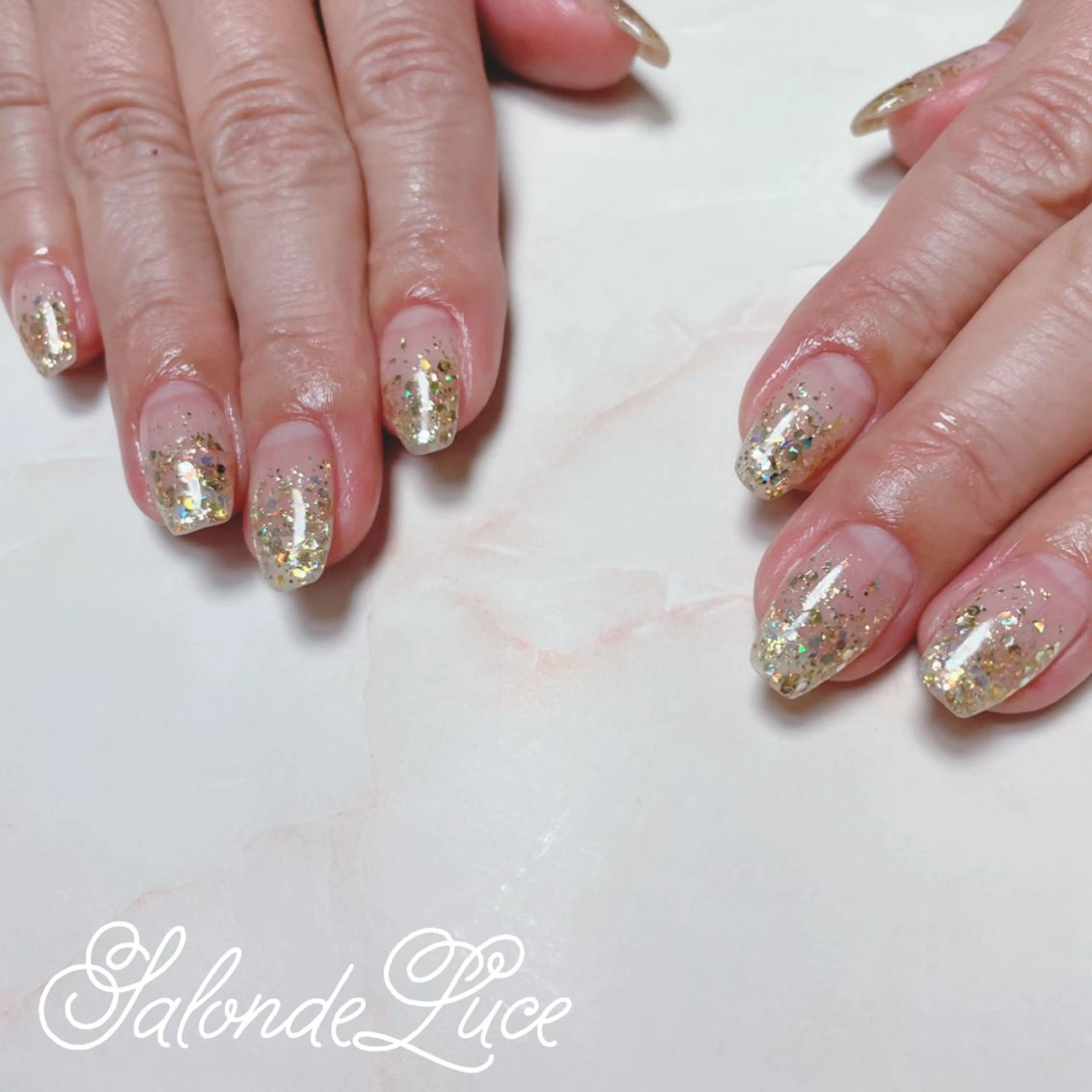 ネイル グラデーション キラキラネイル Salon de Luceのネイルデザイン