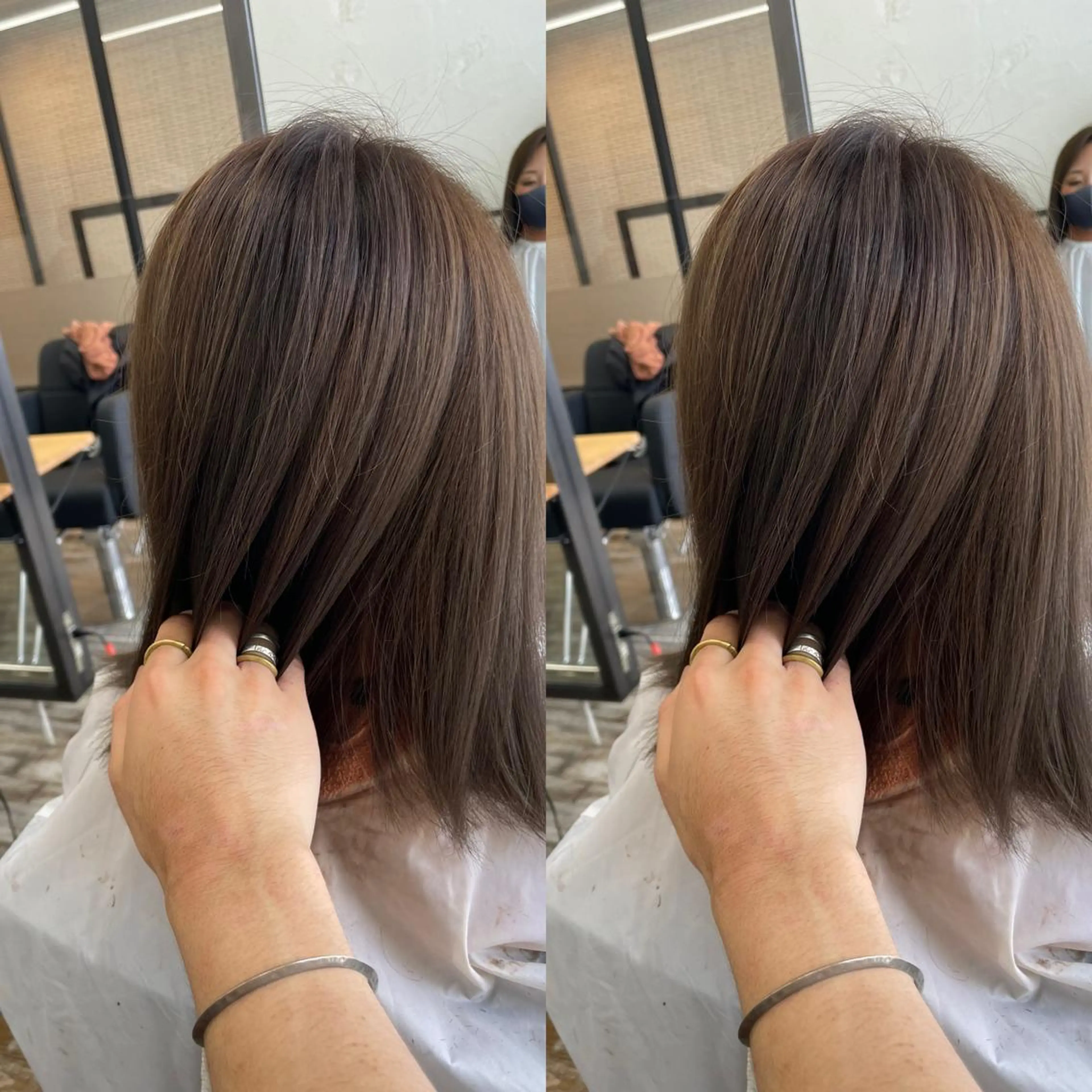 ミディアム カラー グレージュ ギャルの革命児 秀斗のヘアスタイル