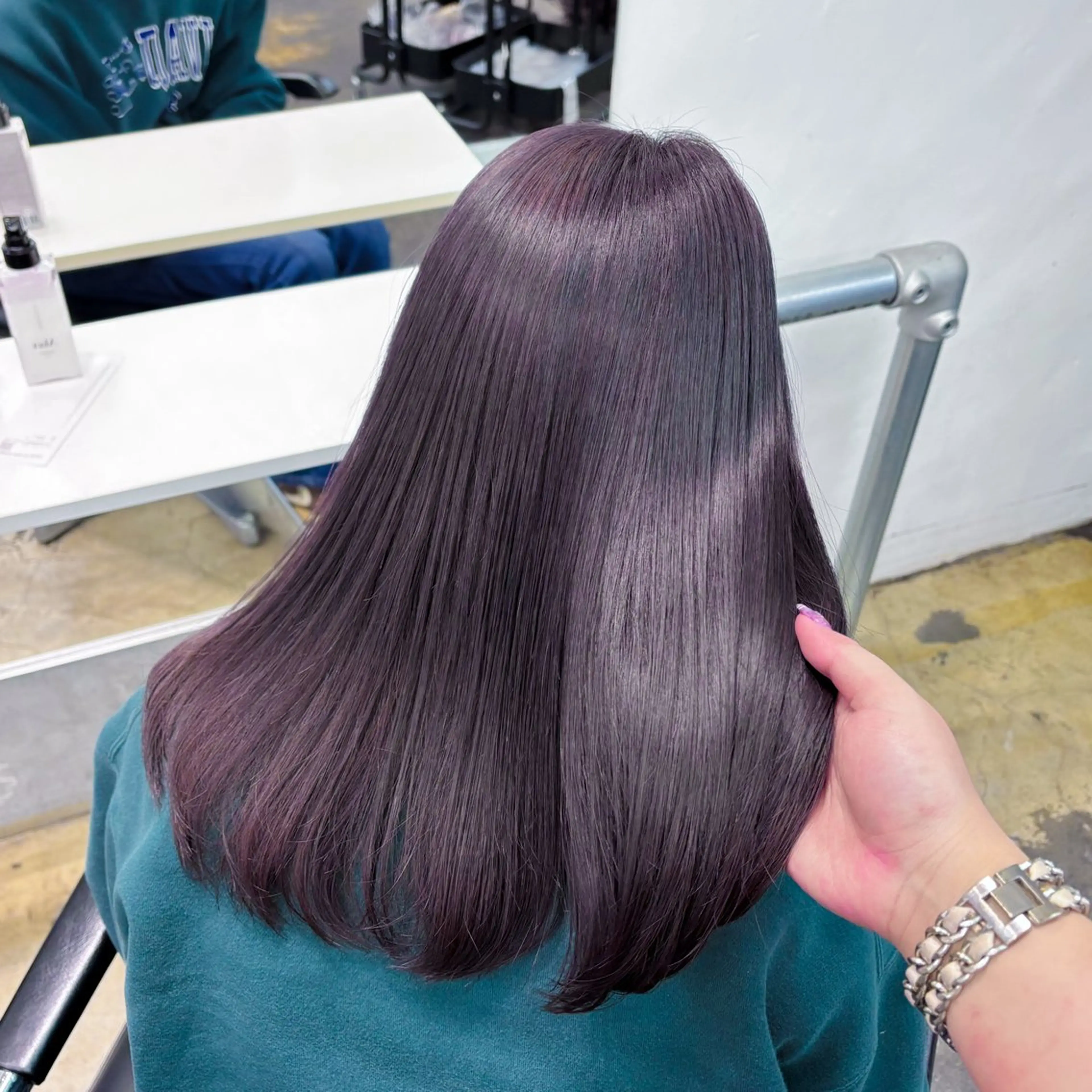 ロング カラー ヘアアレンジ ラベンダーカラー 🥀モテ暖色× エクステ🥀あかりのヘアスタイル