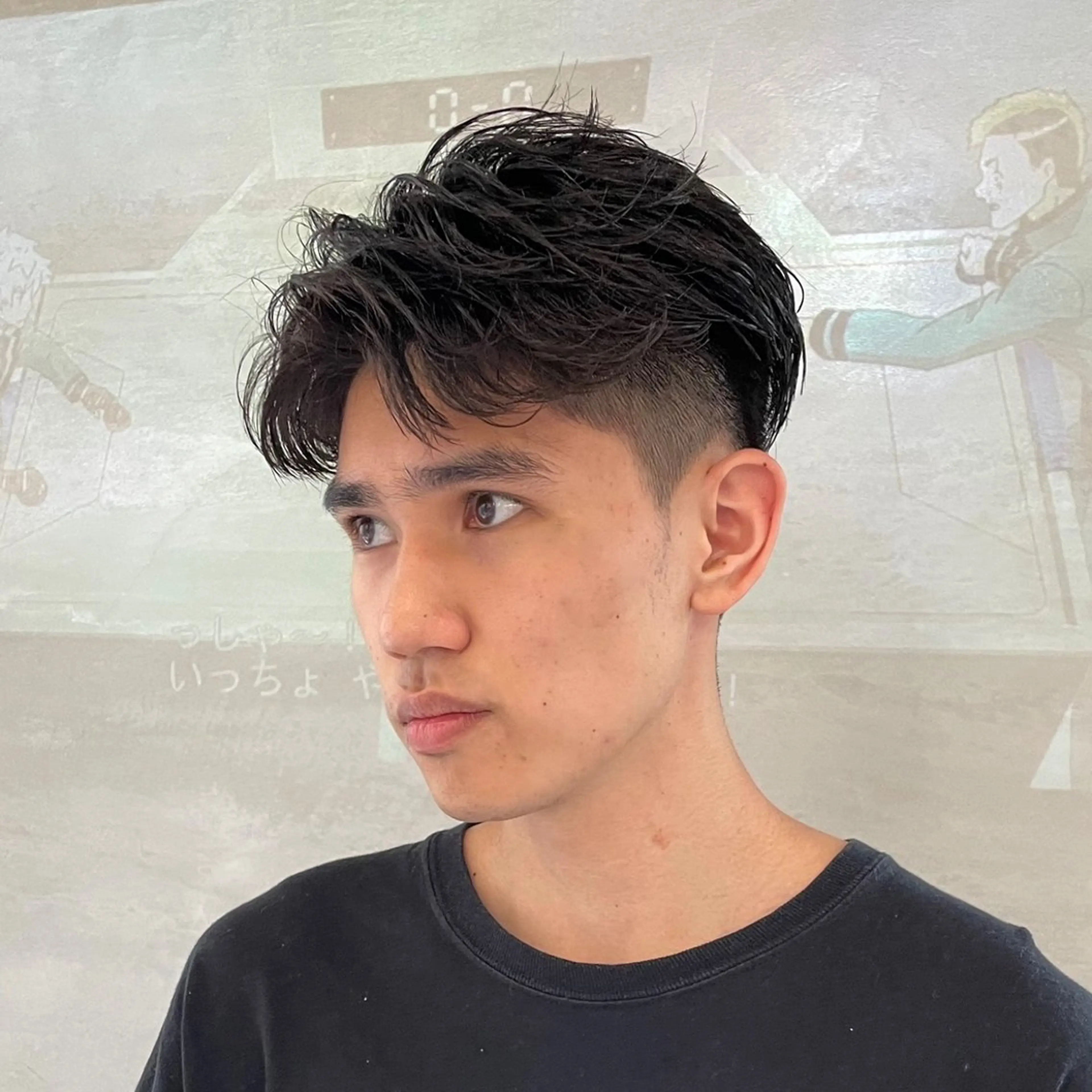 メンズ センターパート 刈り上げ 【メンズ特化】 イマダナツミのヘアスタイル