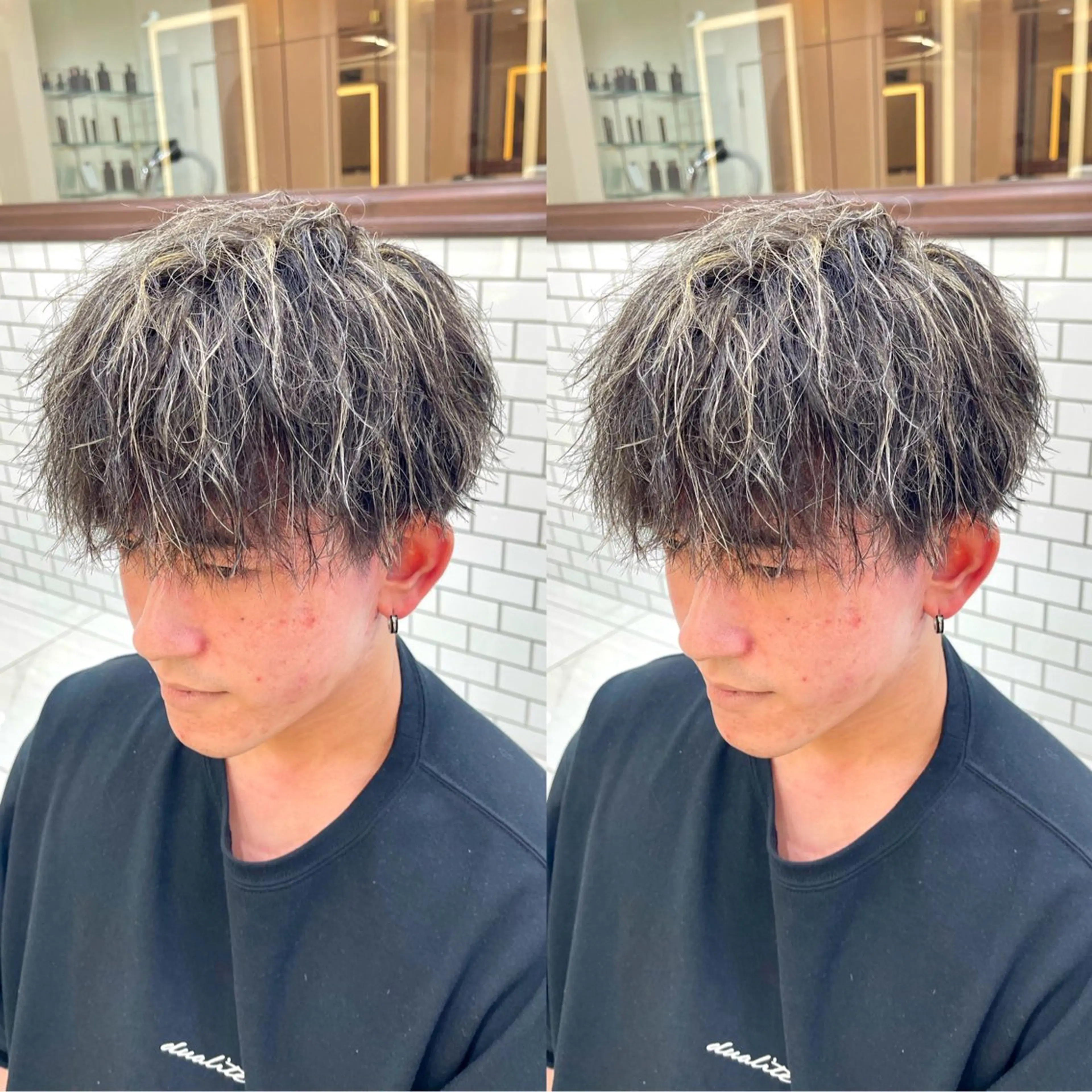 メンズ メンズメッシュ メンズパーマ 白髪ぼかし/白髪 メッシュ/ゆうとのヘアスタイル