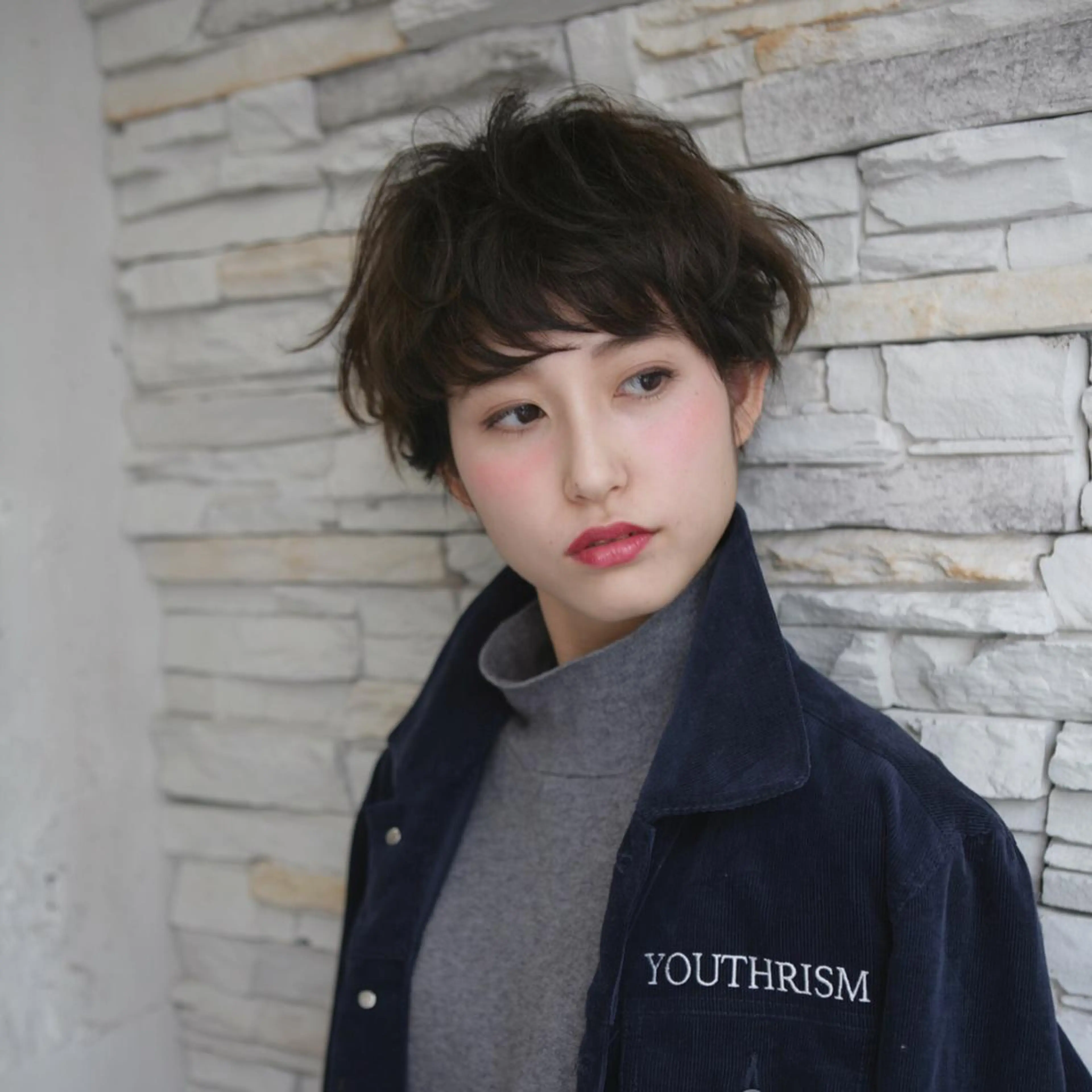 ショート カラー パーマ 渡辺 裕輔のヘアスタイル