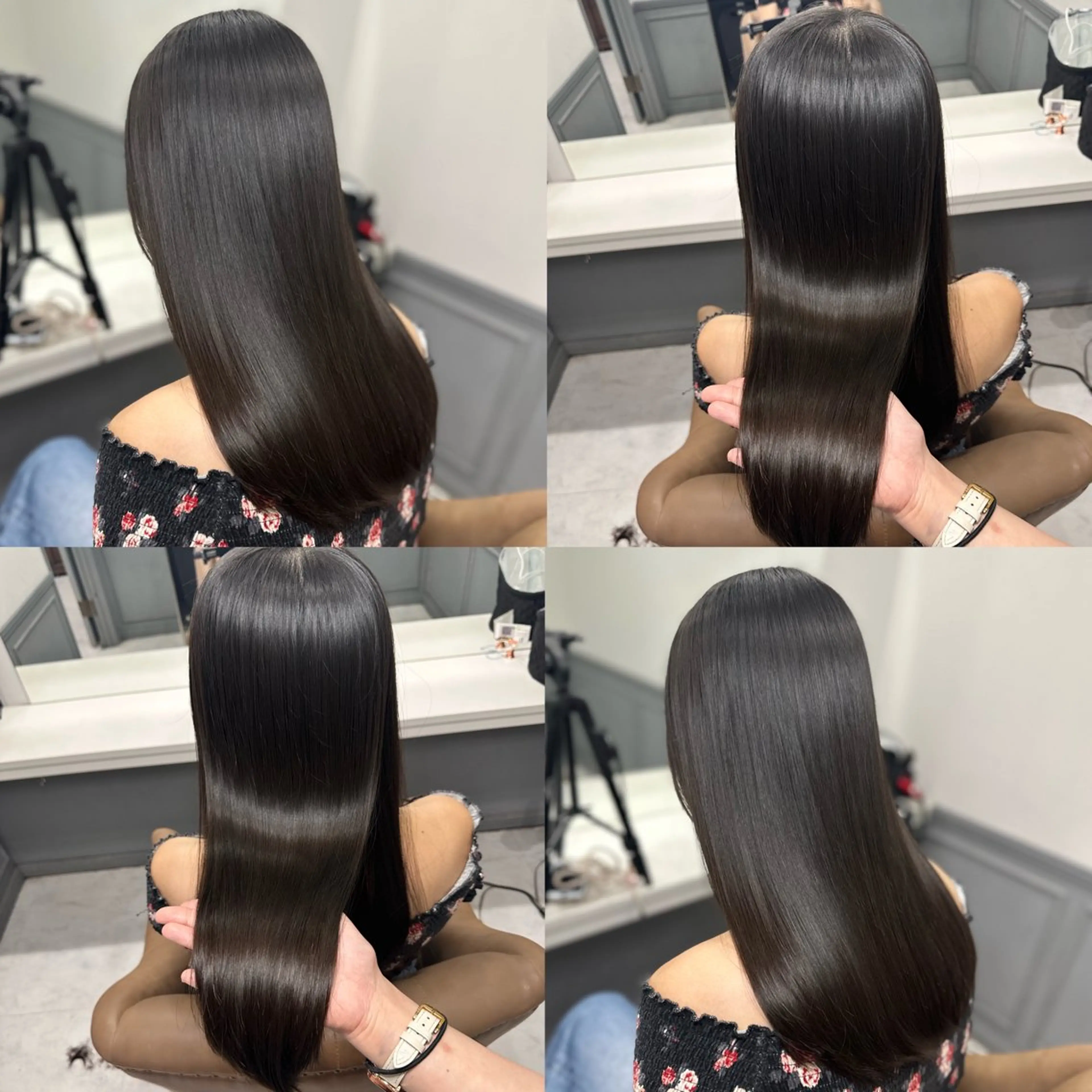 ロング トリートメント 髪質改善×矯正🫧 韓国ヘアasamiのヘアスタイル