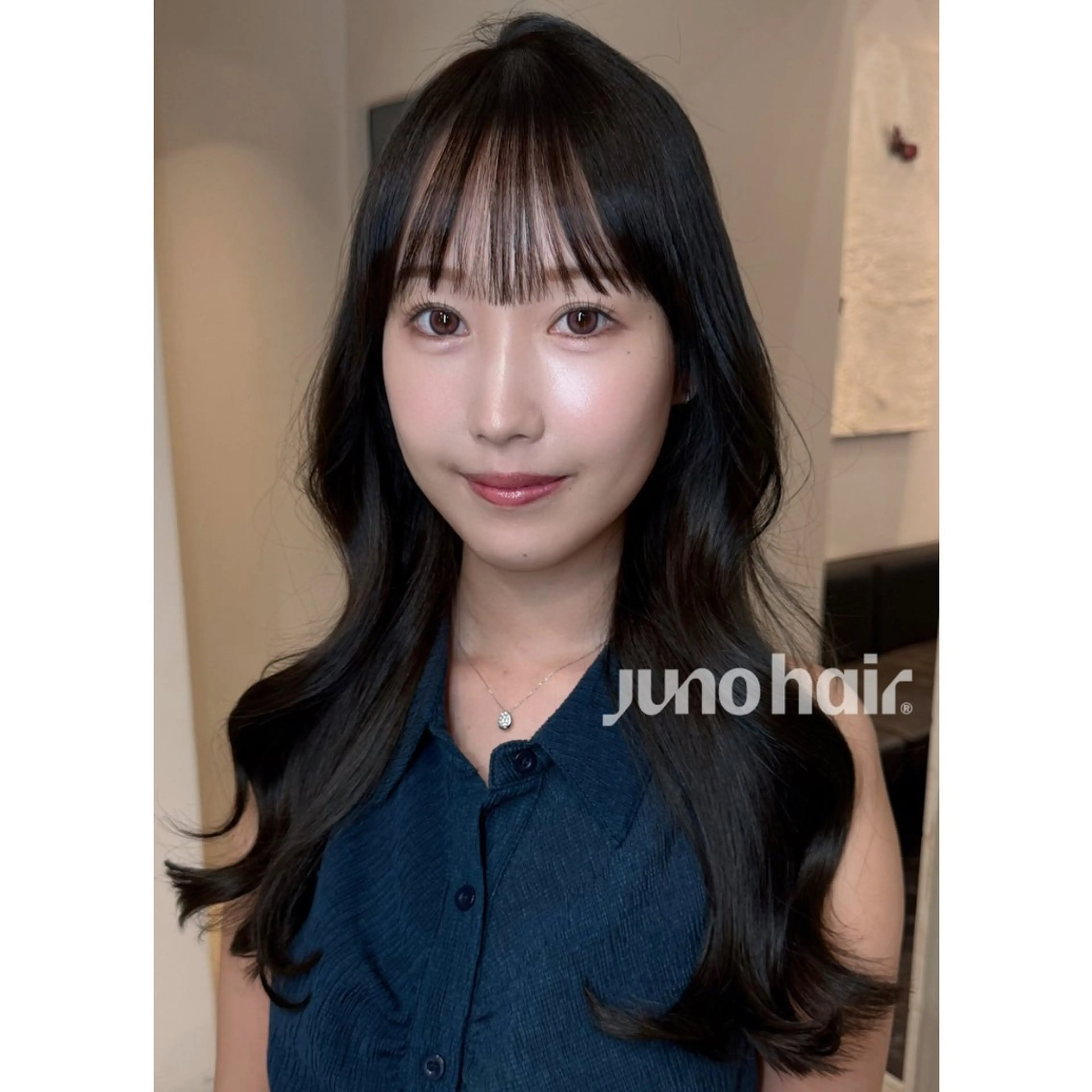 ロング ヨシンモリ 韓国風ヘア ロング 韓国レイヤー🪽 無重力パーマナツキのヘアスタイル