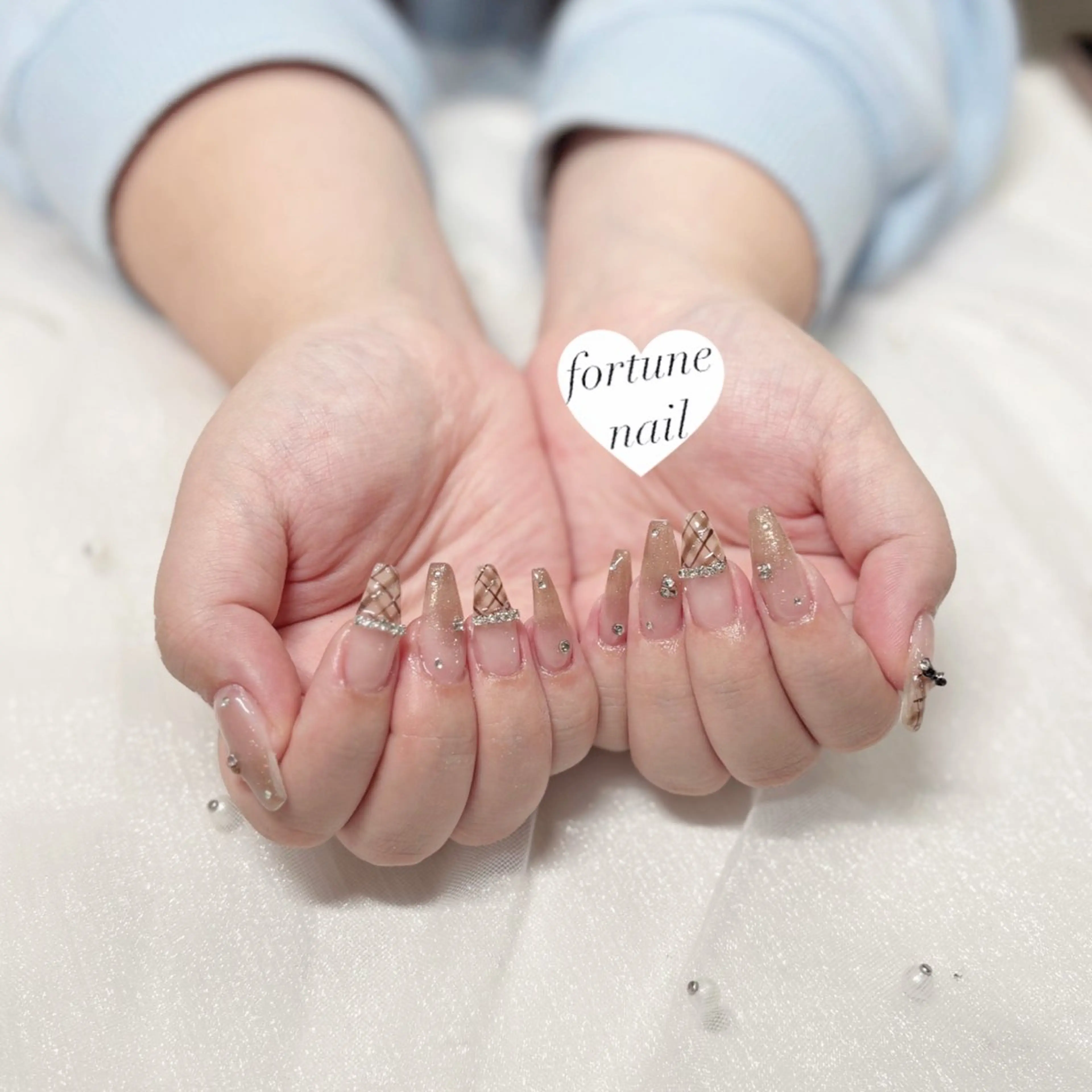 ネイル ガーリー 韓国ネイル ネイビー オフィスネイル ピンク ハンドネイル ☆saori ☆のネイルデザイン