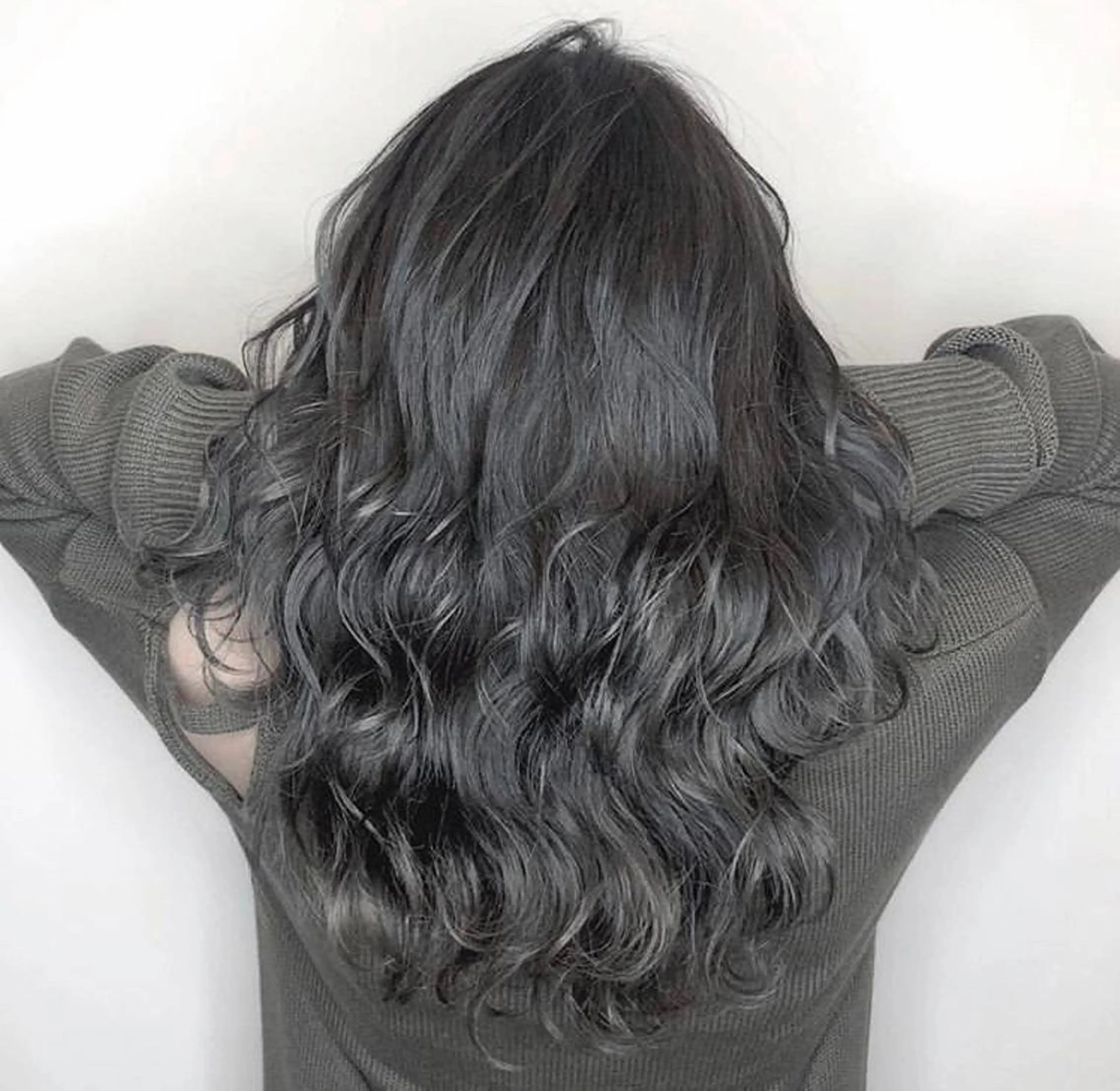 ロング カラー アッシュ ブリーチ ダークアッシュ ブリーチなしカラー アイラッシュ/美容室 個室/瀬戸 一菜のヘアスタイル