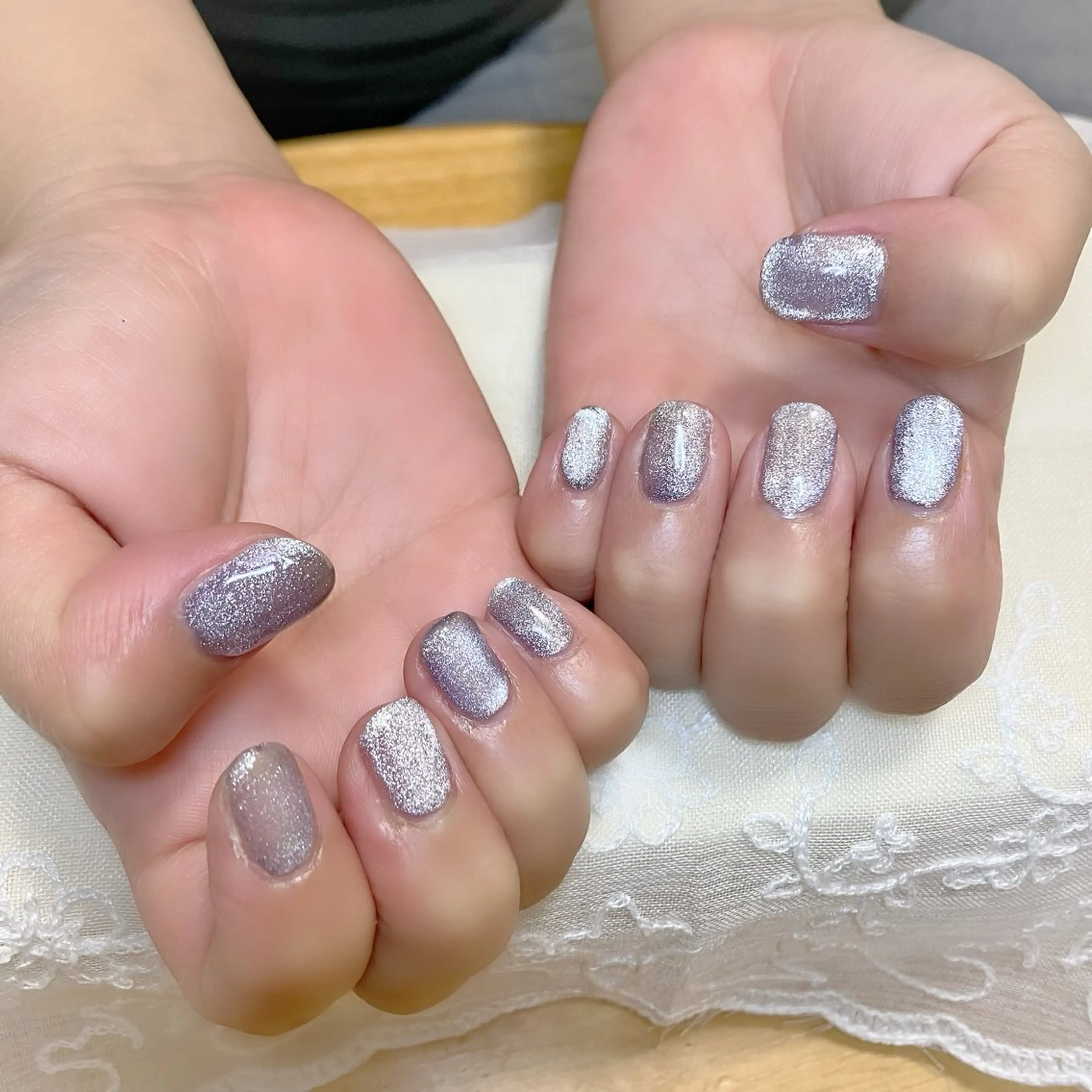 ネイル ワンカラーネイル パープル シンプルネイル ハンドネイル ネイルサロン ふきよせのネイルデザイン