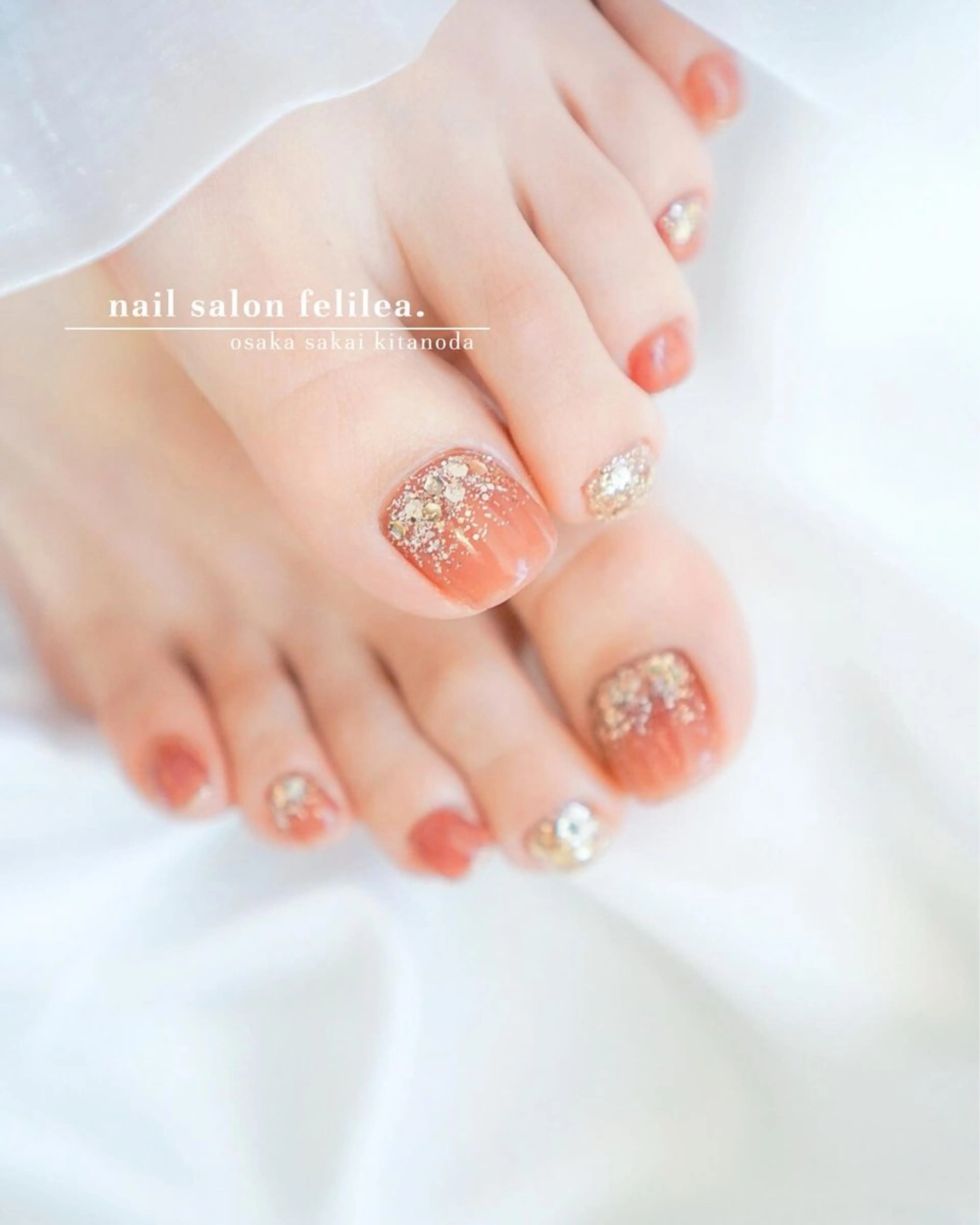 オフ込み🫧フットネイル🤍贅沢アートコース(アロマバス＆フットスクラブ＆パック付き)の写真