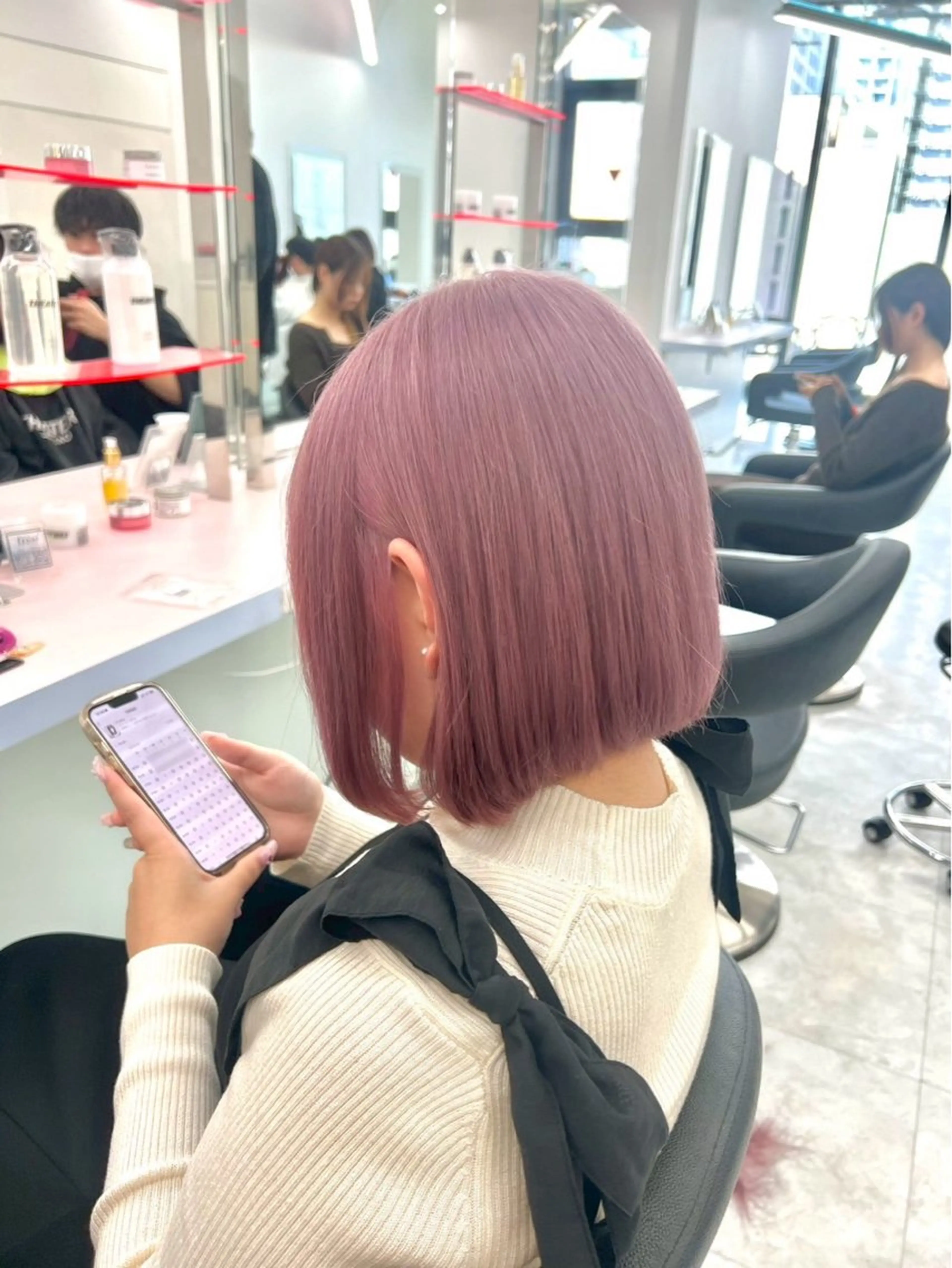 ショート ボブ 🎀暖色カラー🎀 SAAKA🍤のヘアスタイル