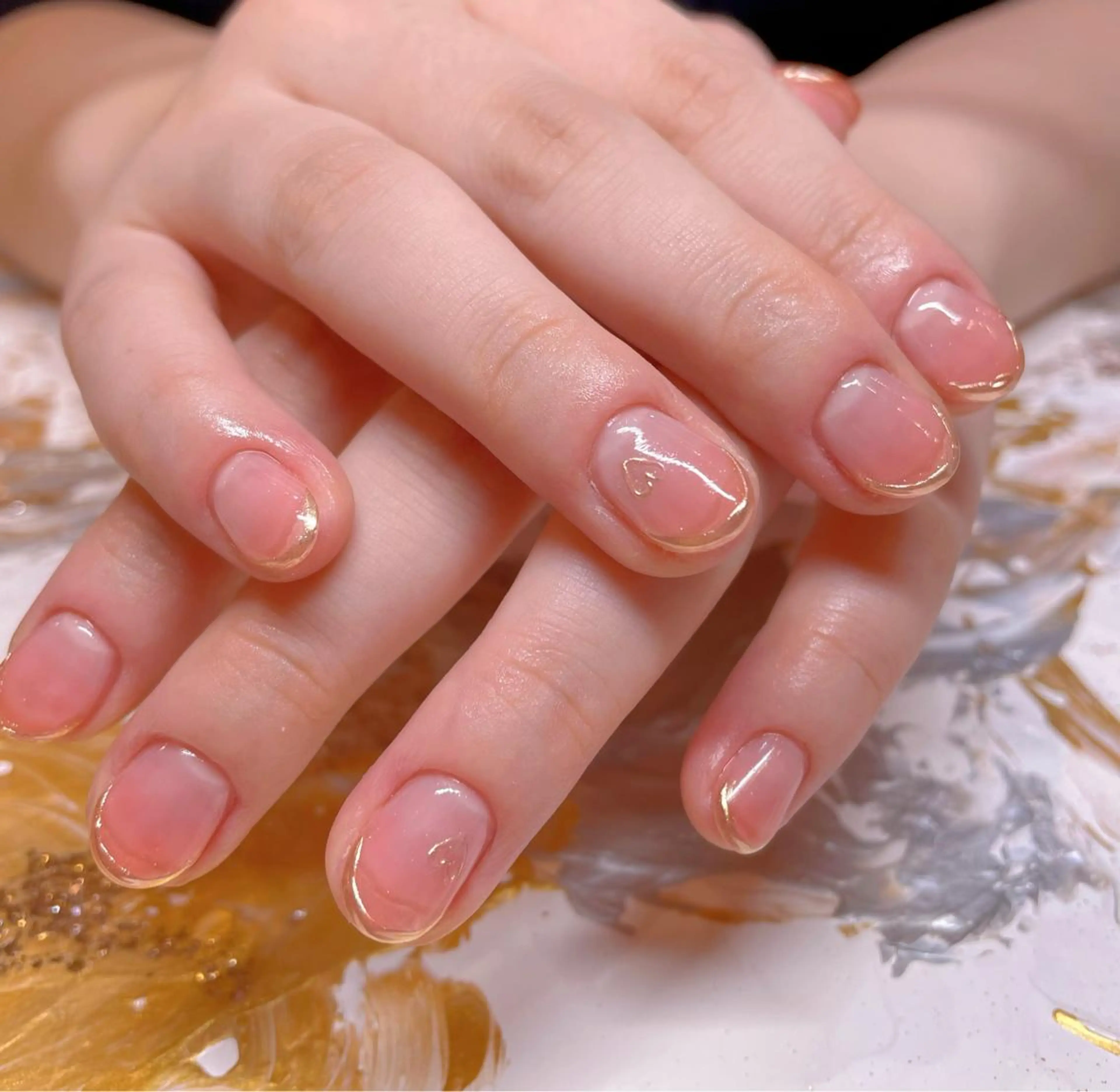 ネイル ニュアンスネイル ピンク ハンドネイル ネイリスト ❄️ユキ❄️のネイルデザイン