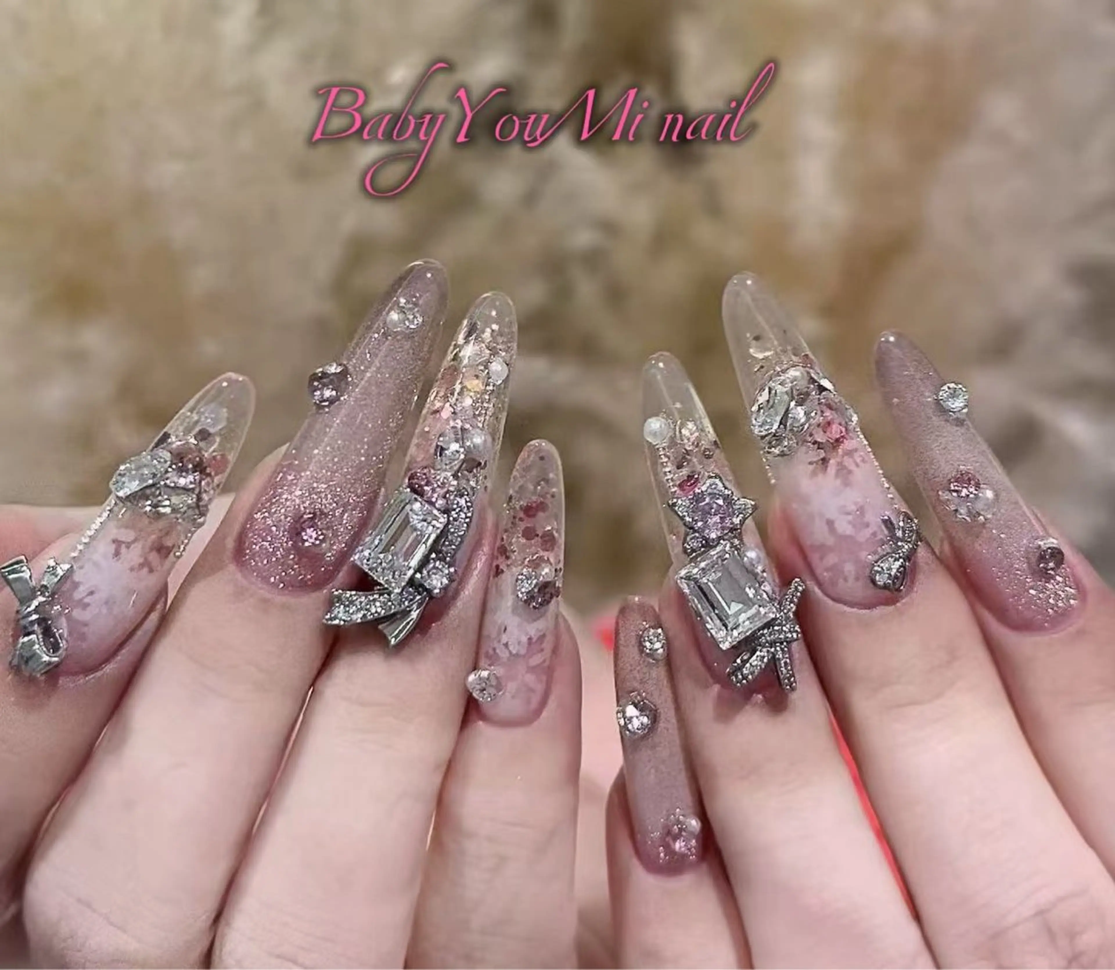 ネイル オーロラネイル 成人式 フットネイル フレンチネイル ジェルネイル ハンドネイル BabyYouMi nailのネイルデザイン