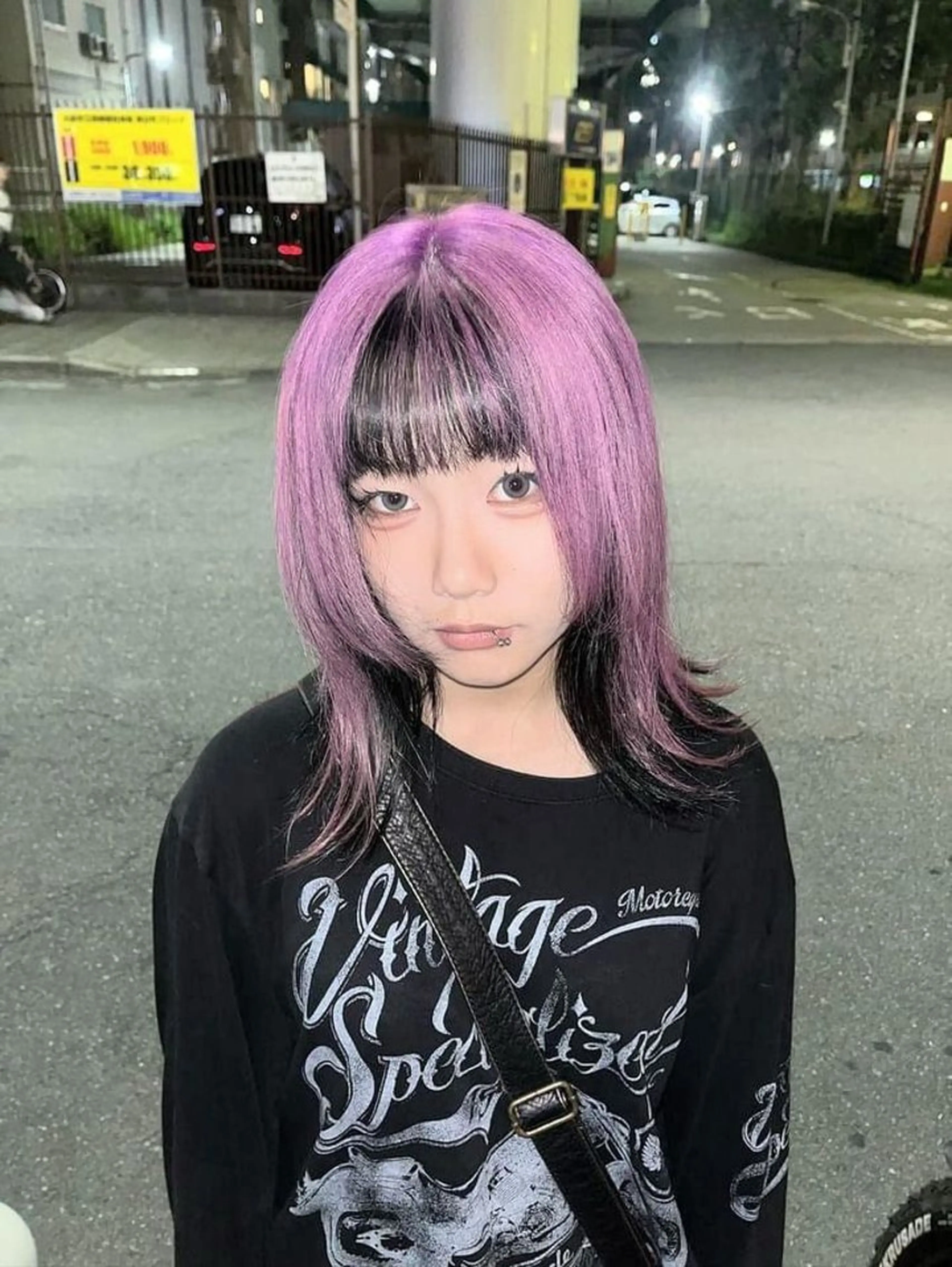 ミディアム カラー ヘアカラー ホワイトカラー/梅田 ハイトーン/しんのヘアスタイル