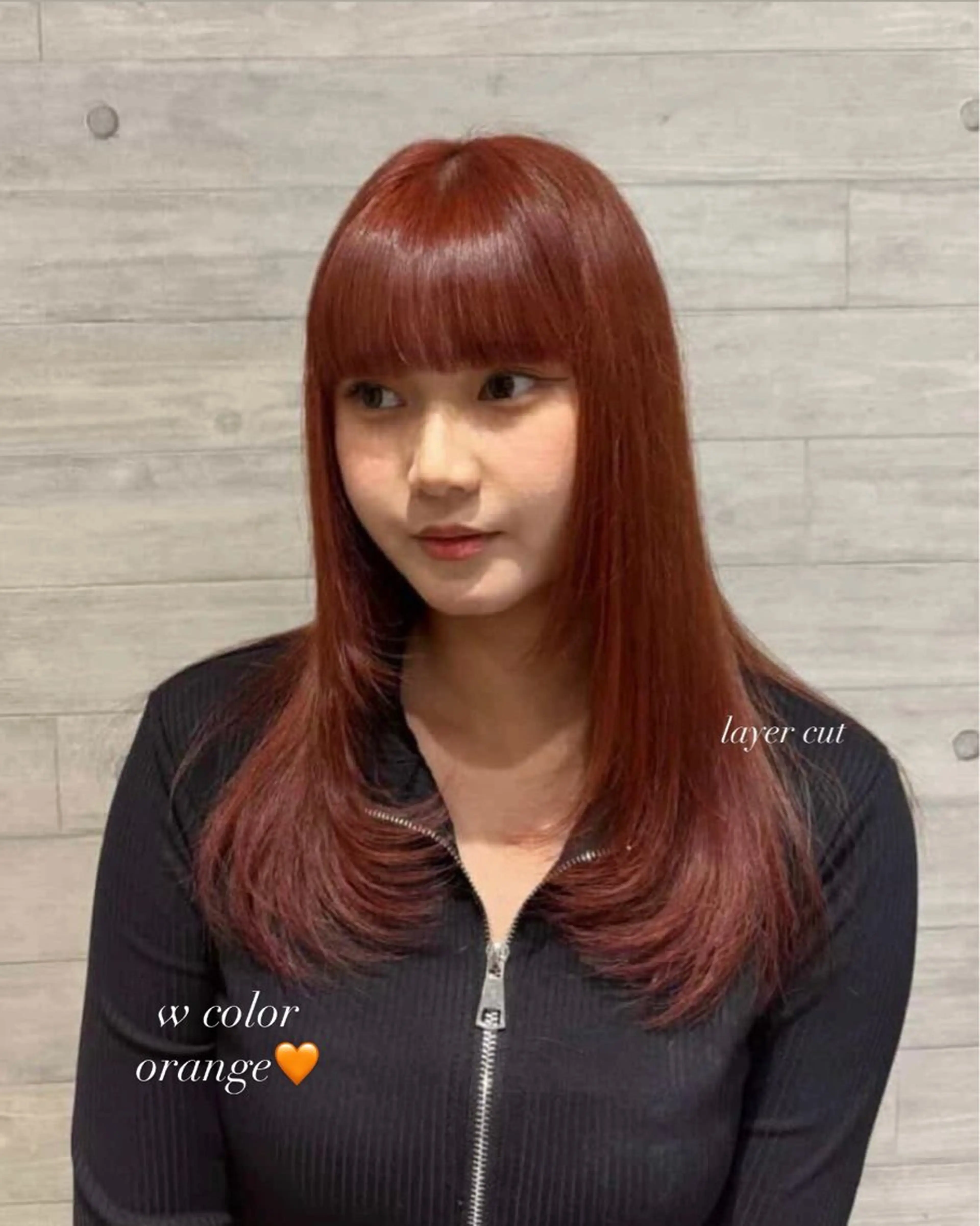 セミロング 透明感カラー/レイヤ ー/cocoro💜のヘアスタイル