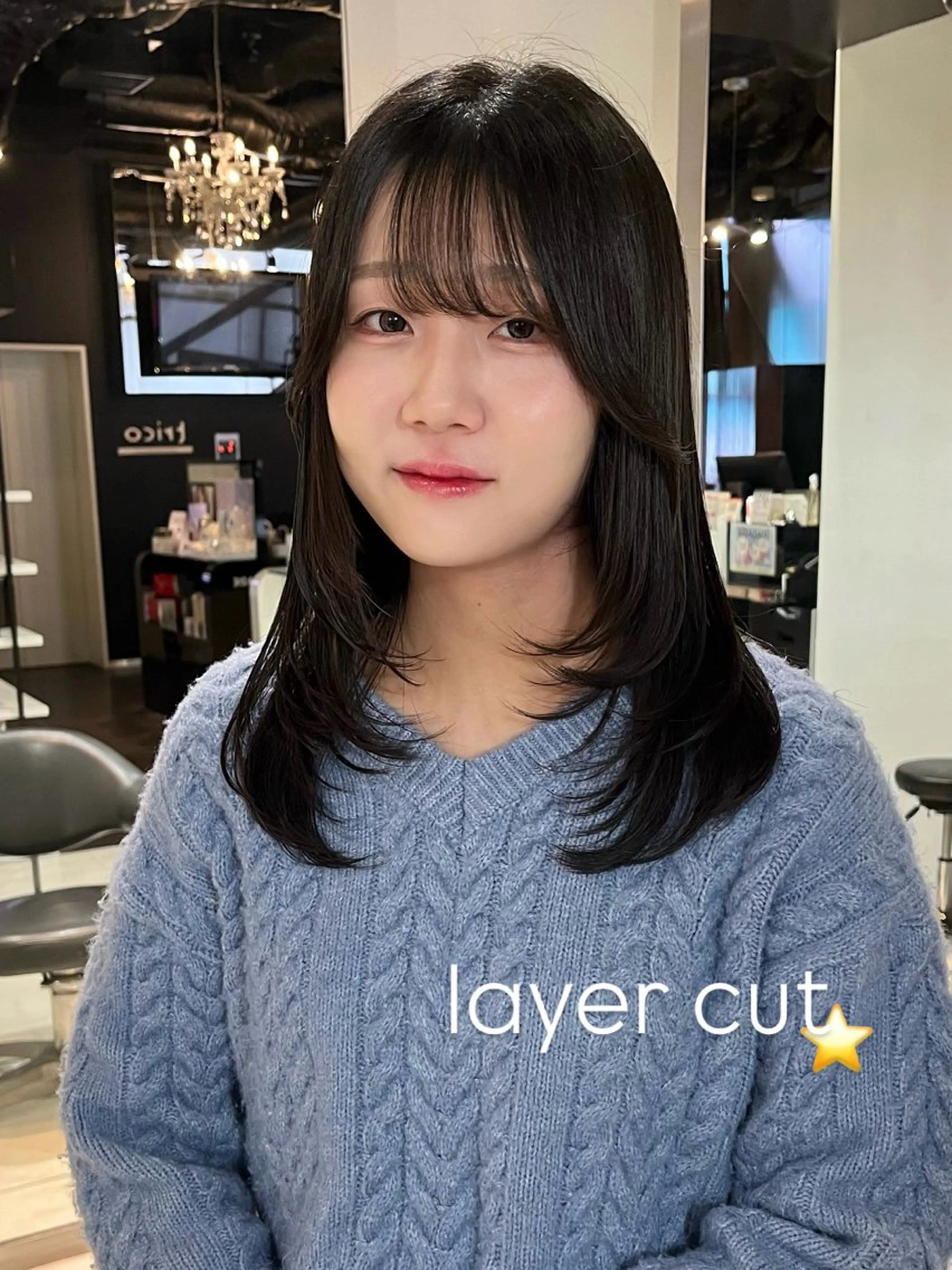 ミディアム カラー カット トリートメント trico心斎橋 ナツミのヘアスタイル