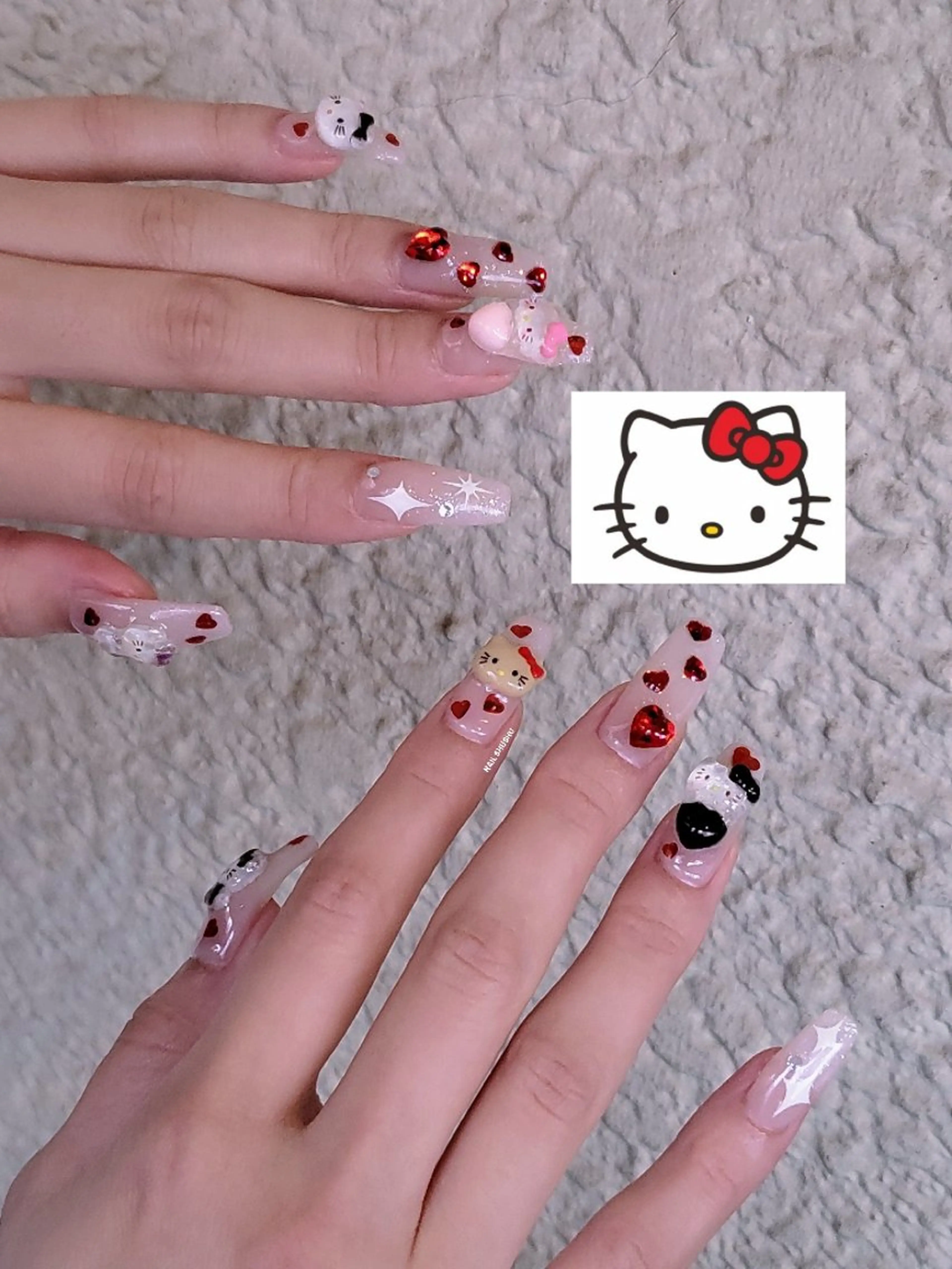 ネイル ハンドネイル 3dパーツ/流行り 👧shushu❤️のネイルデザイン