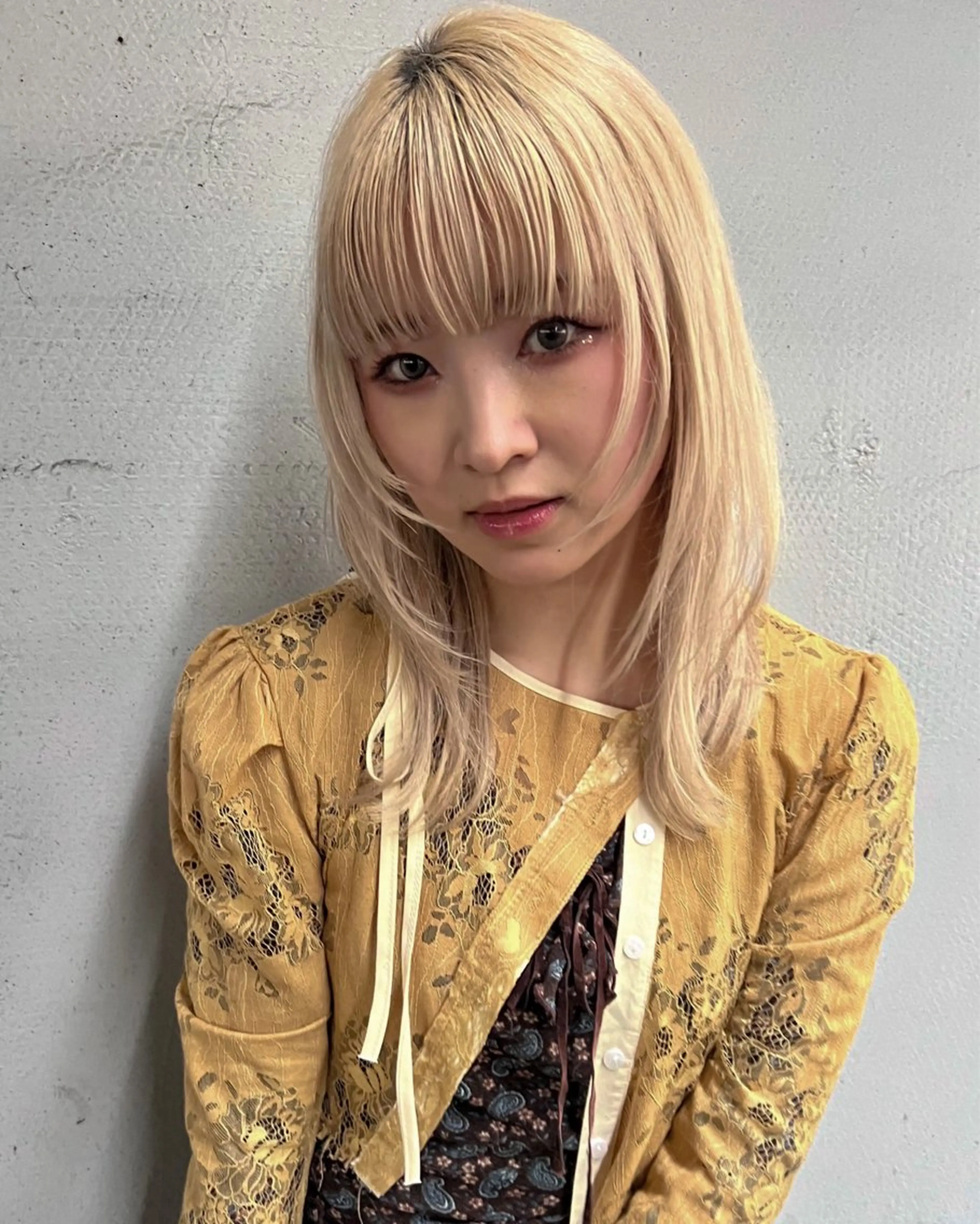 ミディアム ヘアカラー トリートメント FERIA梅田🖤 透明感カラー🎀のヘアスタイル