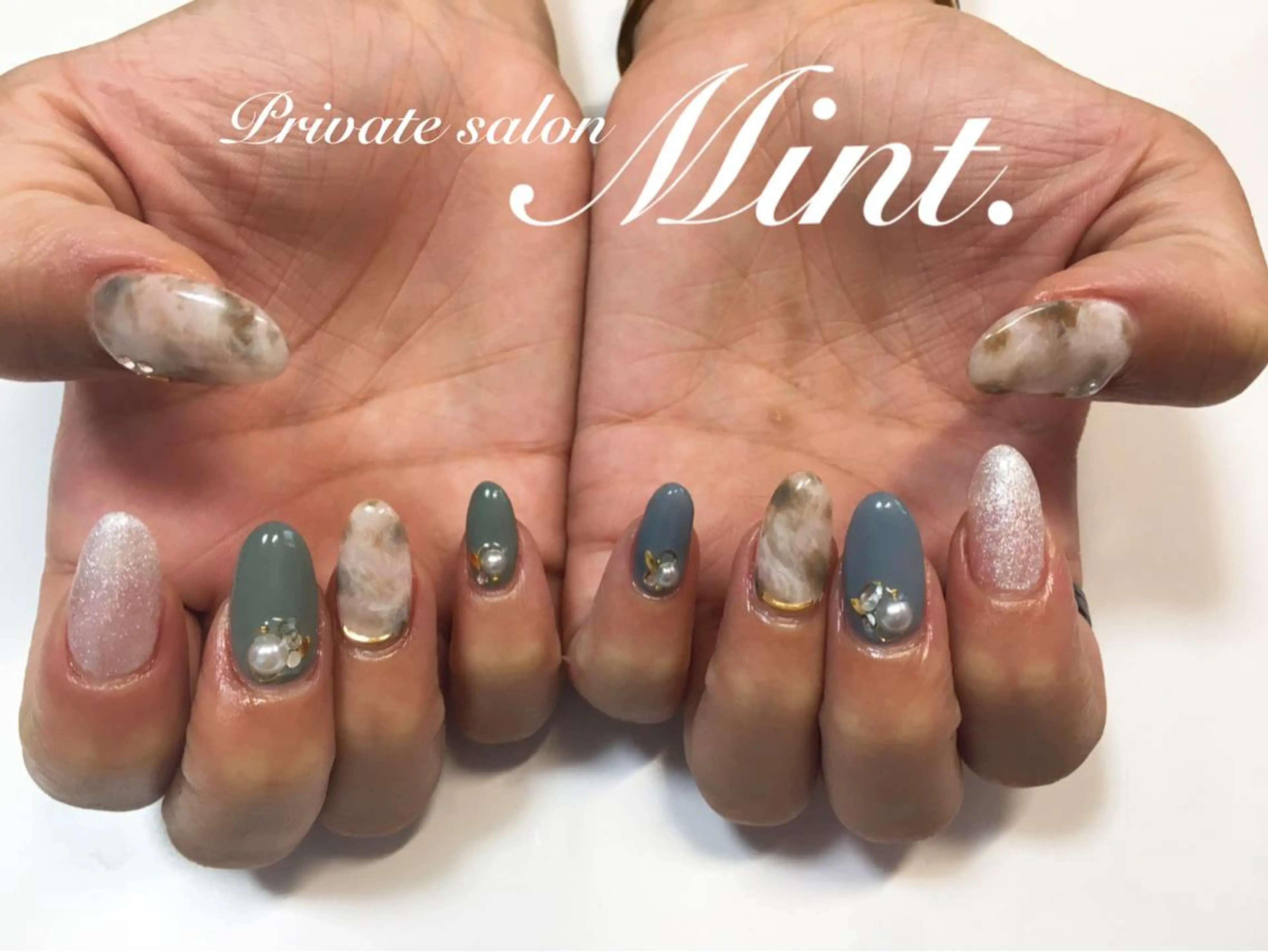 ショート ネイル ジェルネイル ハンドネイル Mint. nailのネイルデザイン