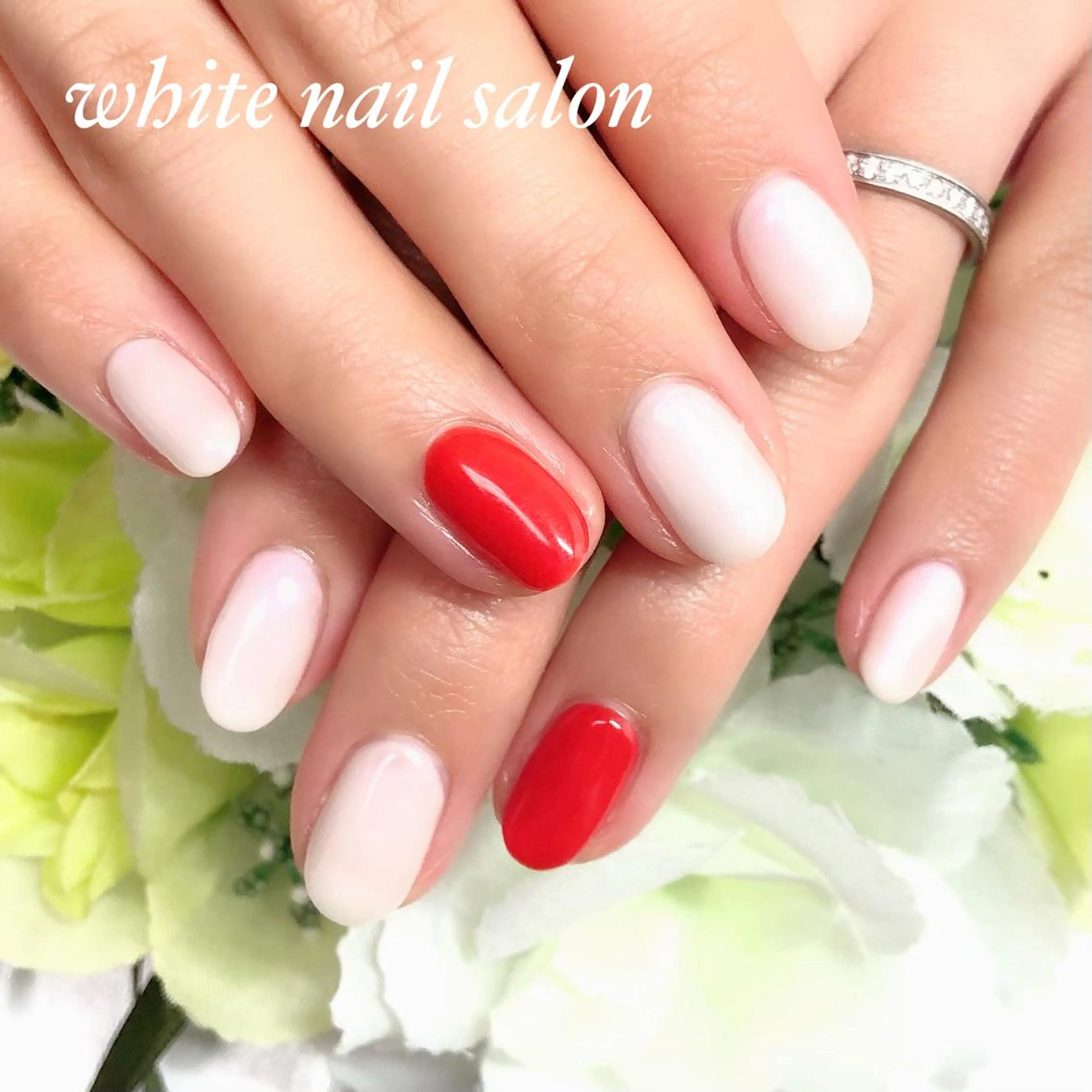 ネイル アートネイル フレンチネイル ジェルネイル ハードジェル 持ち込み ハンドネイル white nail salonのネイルデザイン