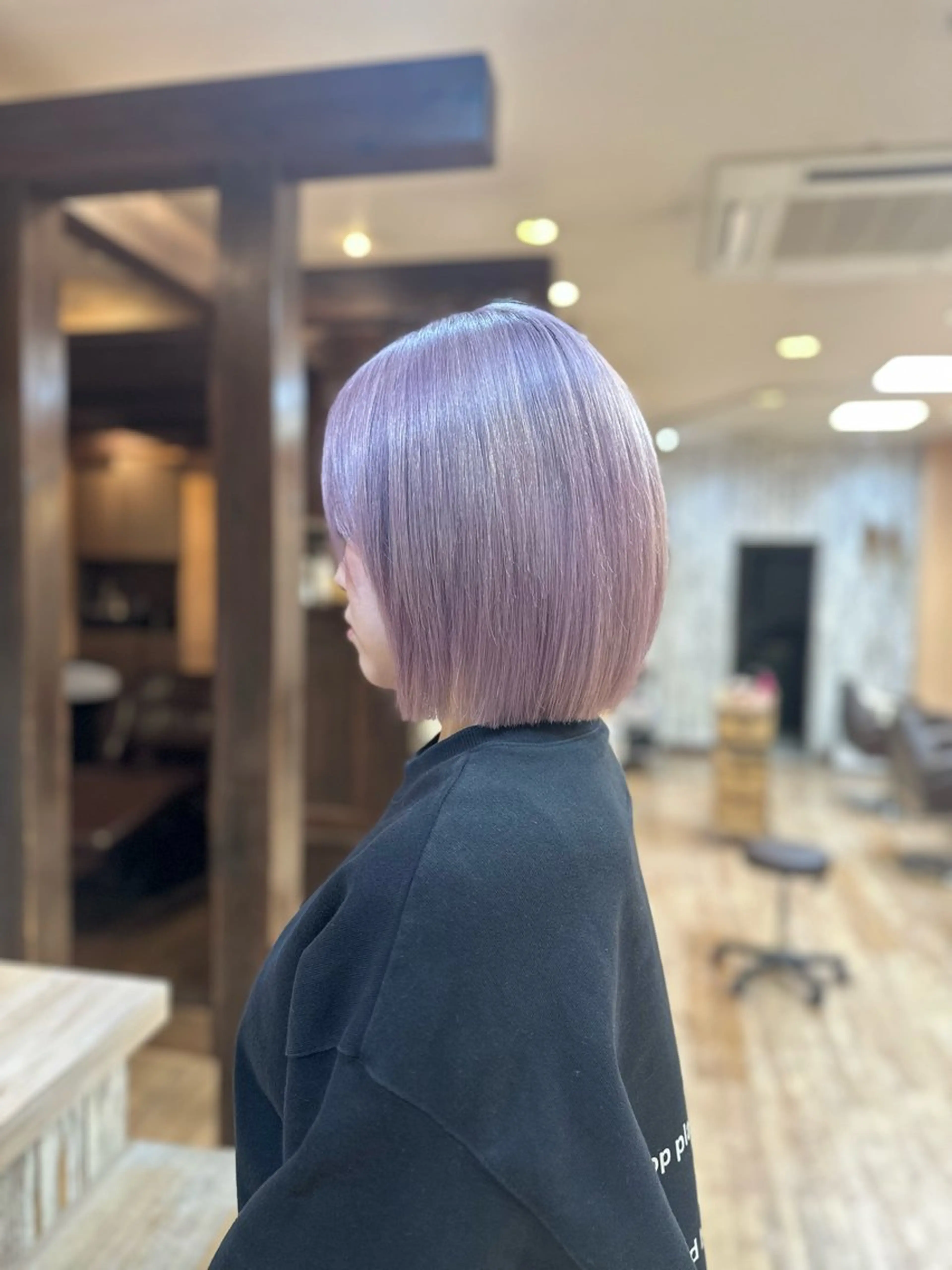 ミディアム カラー ラベンダーカラー ピンクカラー ピンクラベンダー ブリーチ🩵レイヤー Maho🐻‍❄️のヘアスタイル