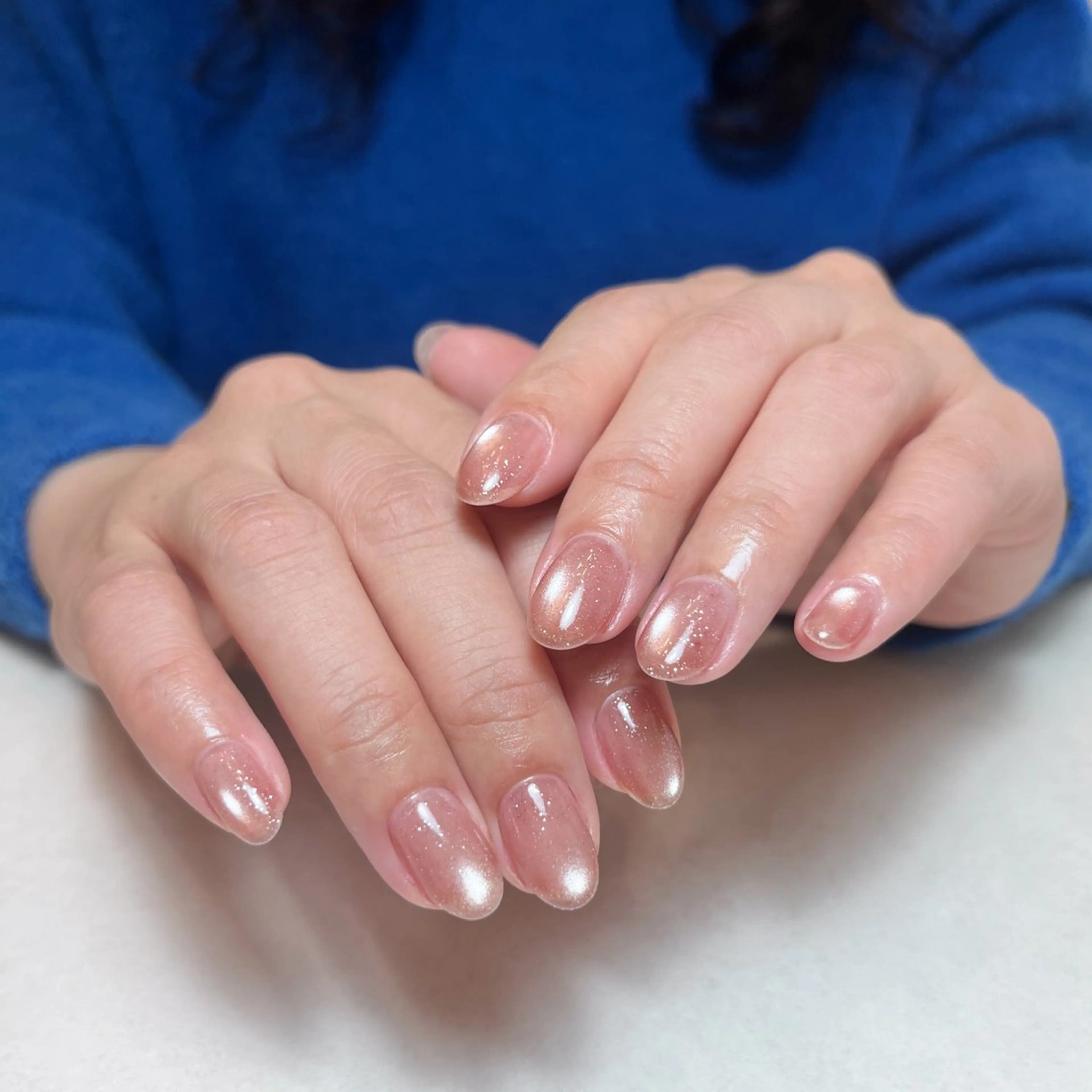 ネイル ブラウン フラッシュネイル マグネットネイル ハンドネイル BELMUE所属・Nail Salon BELMUEのネイルデザイン