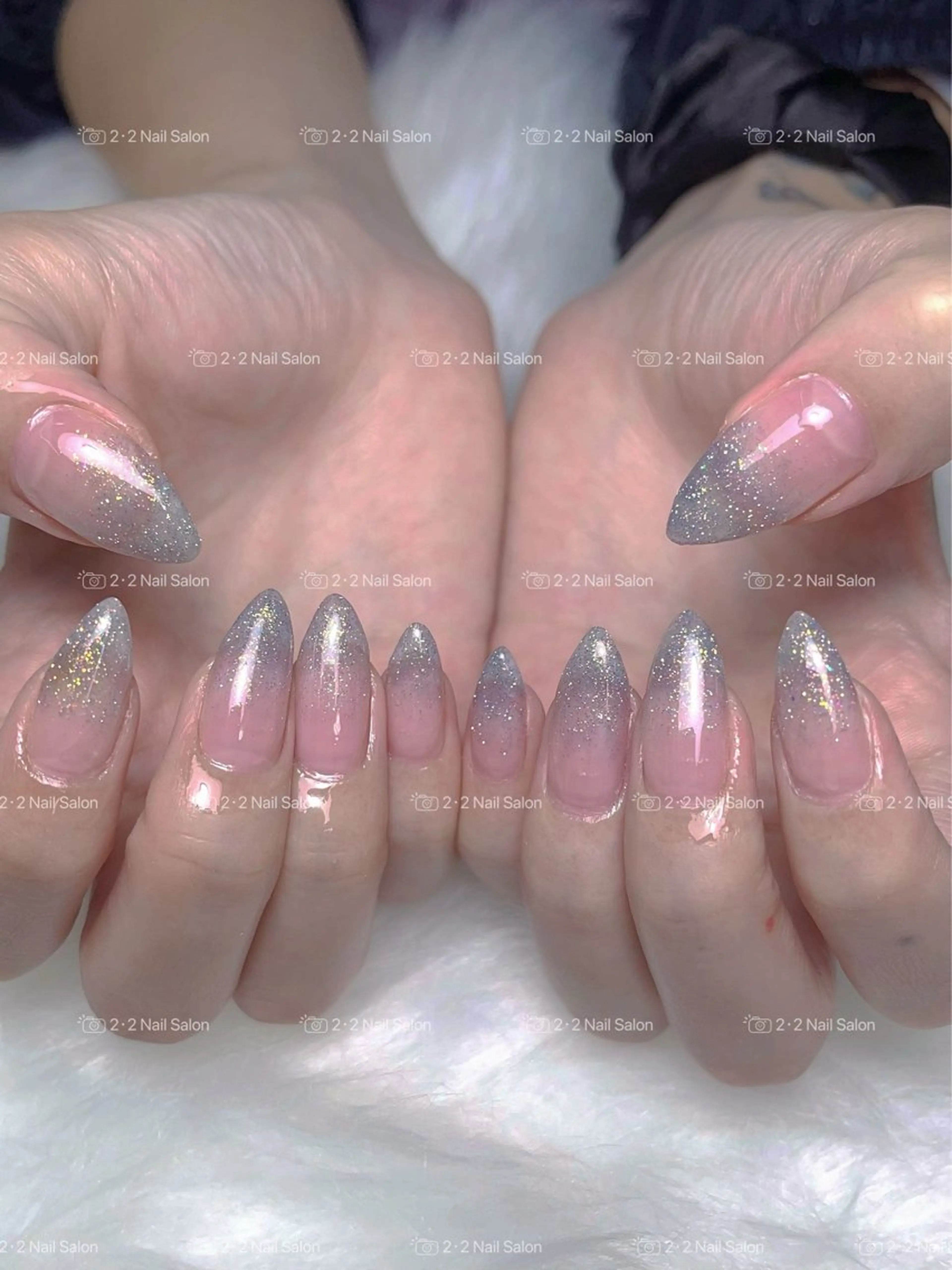 ネイル Shis_🦄shi 韓国風キラキラネイルのネイルデザイン