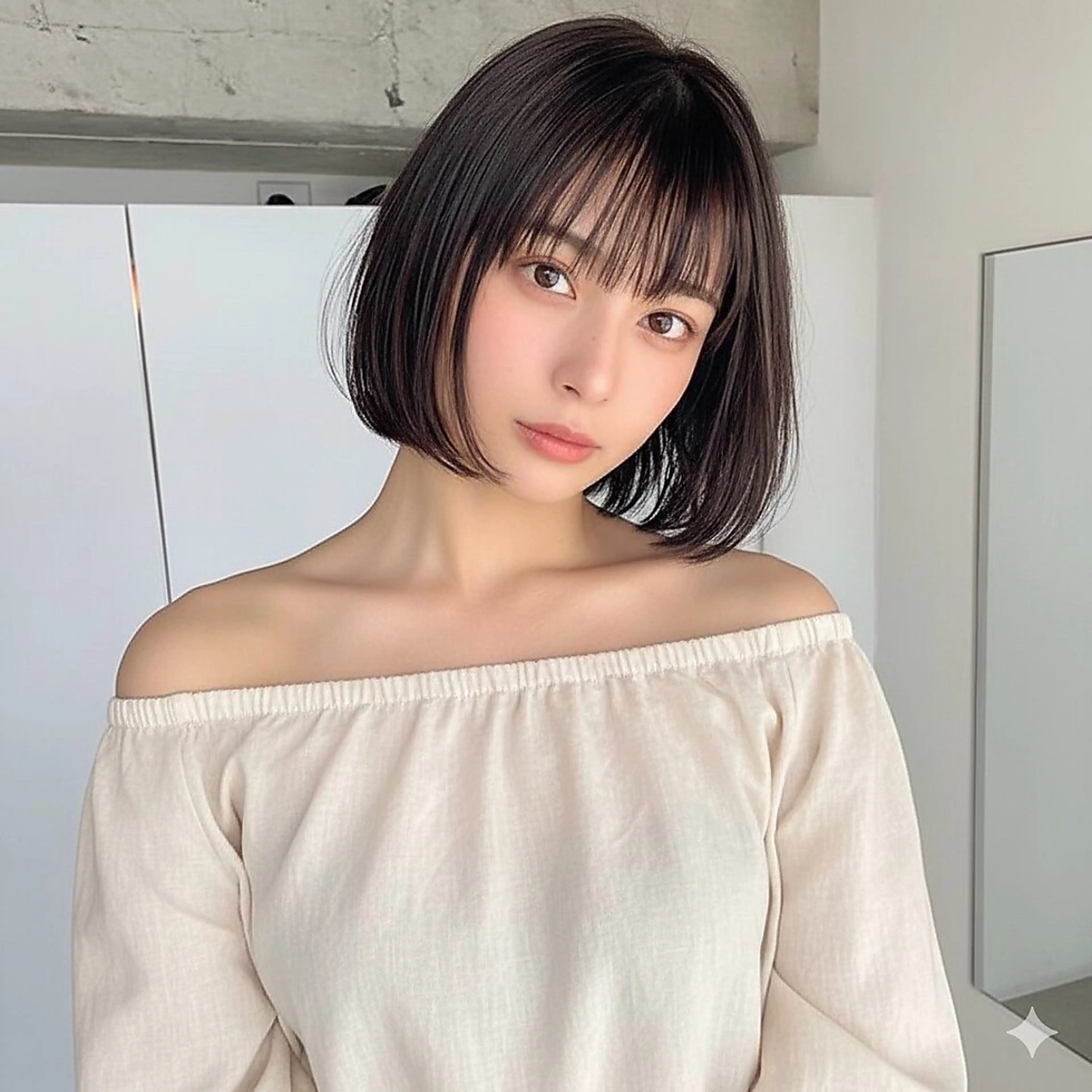 ミディアム カット ヘアカラー 縮毛矯正 ショート〜ロング◎ 武蔵小杉　南澤佑介のヘアスタイル