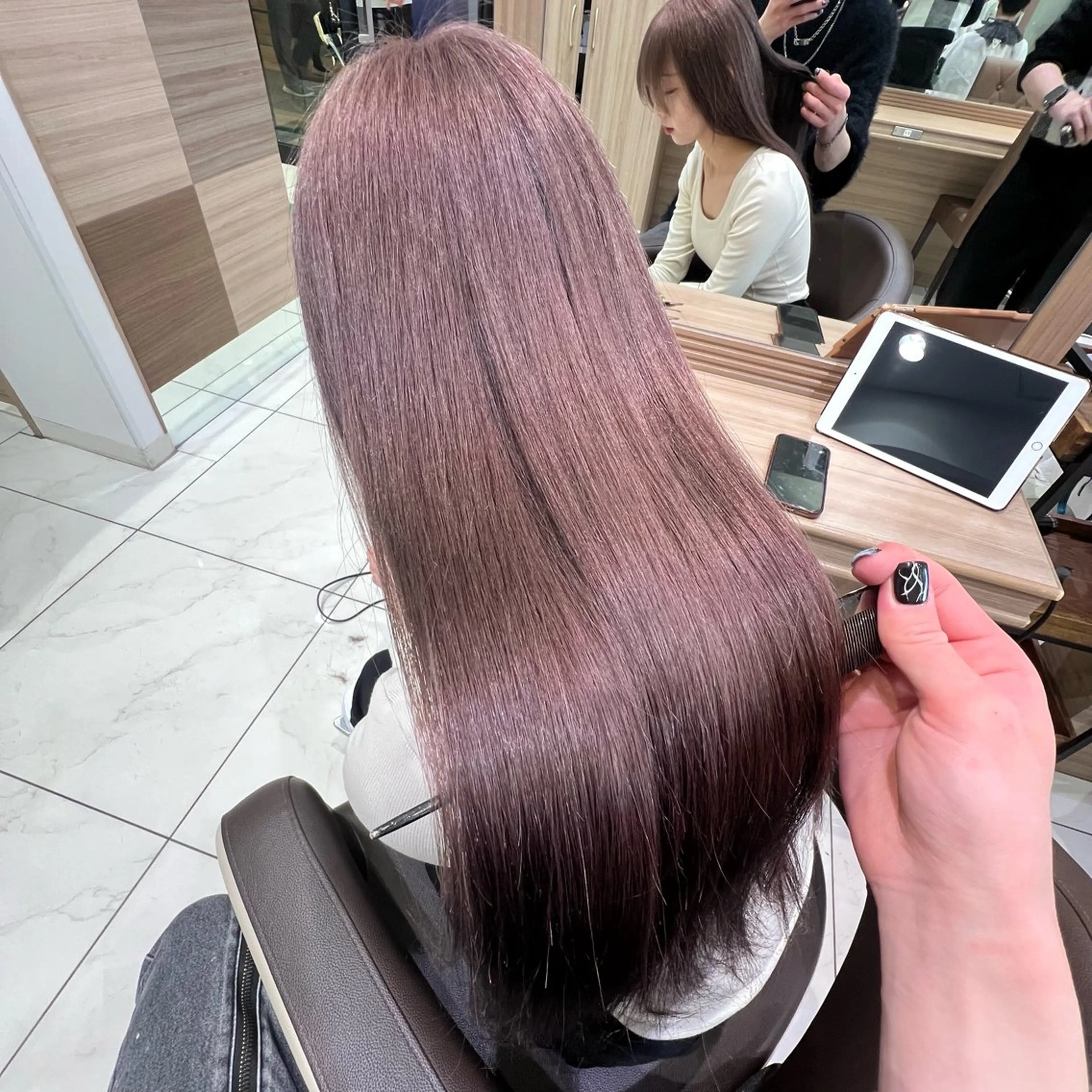 ロング カラー ヘアカラー トリートメント ハイトーン/デザイン 💎ryuyaのヘアスタイル