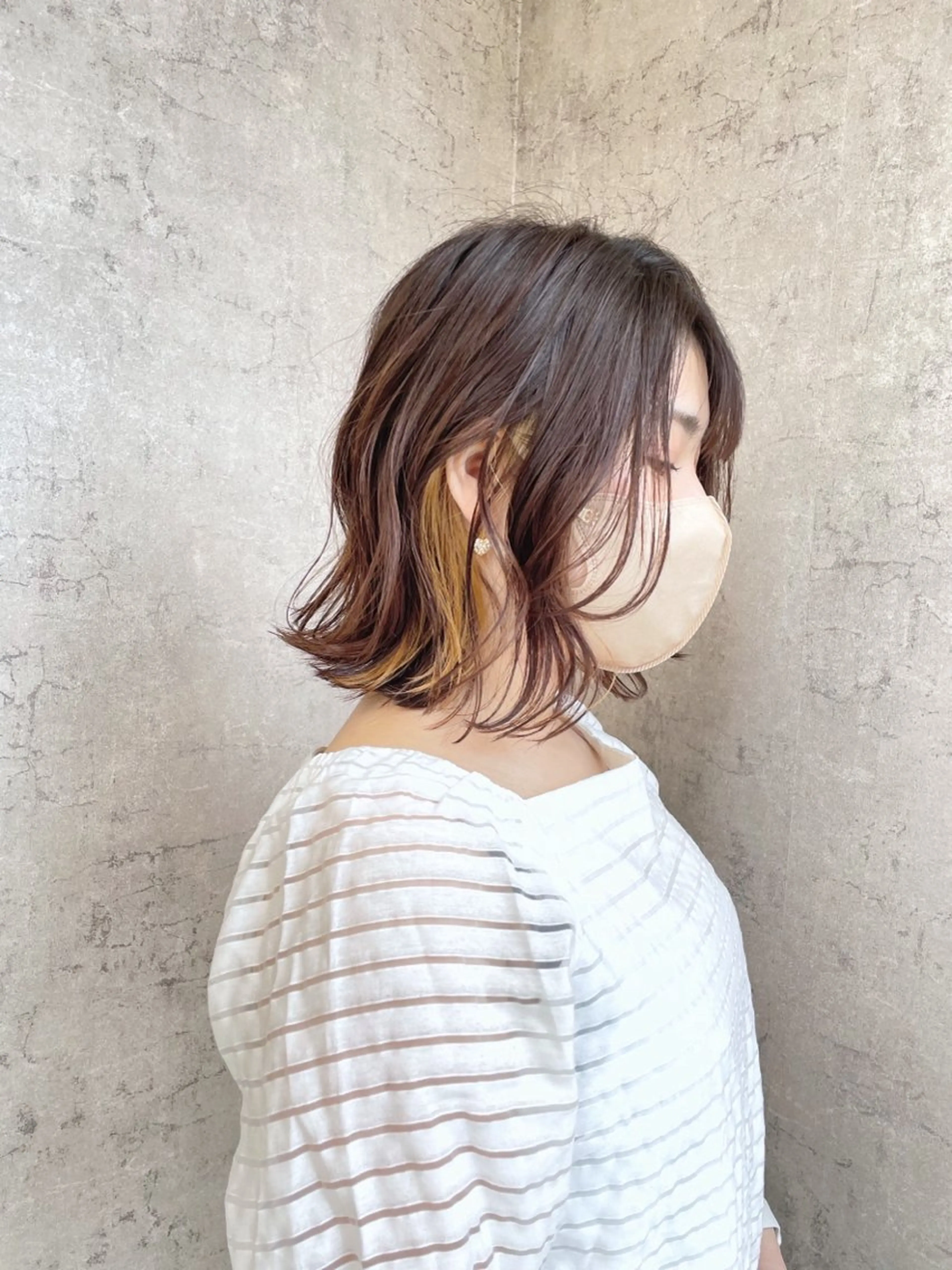 ミディアム カラー イヤリングカラー 🌻柳谷 心渚🌻のヘアスタイル