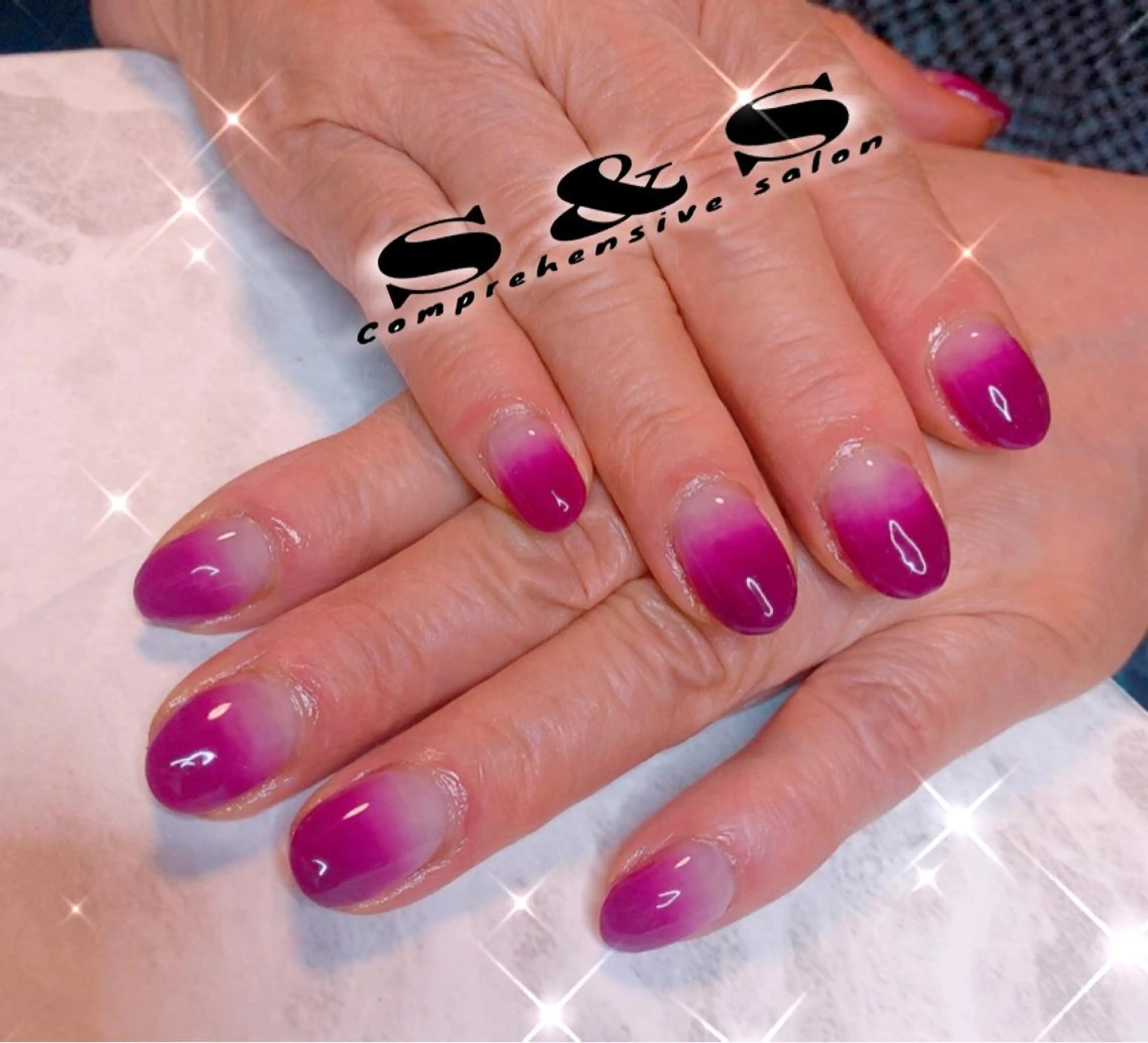 ネイル アートネイル 長さ出し グラデーション メンズネイル 持ち込み S&S 村田小百合のネイルデザイン